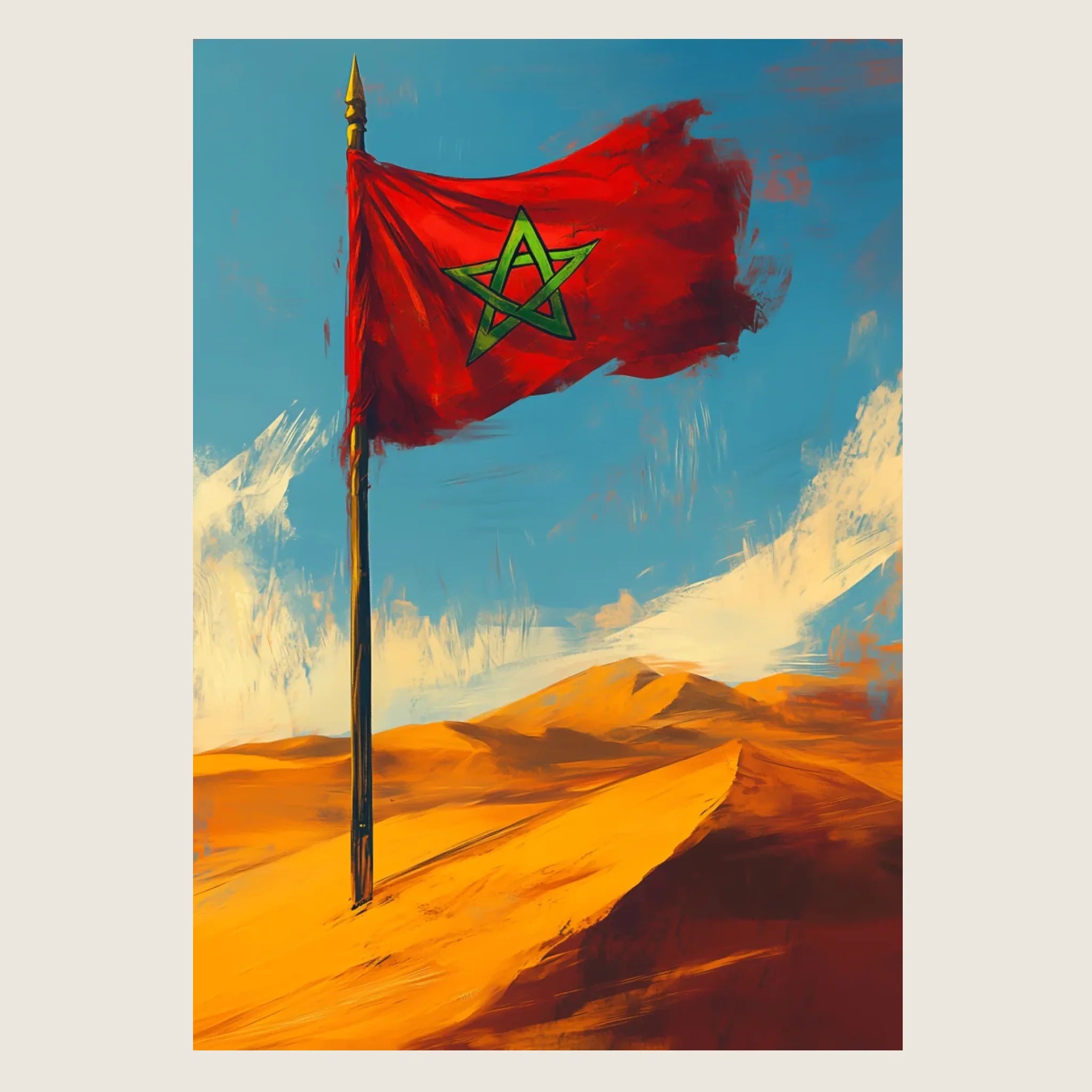 High-resolution visual of the Planted flags wall art, shown either in a stylish interior setting or as a detailed product mockup.