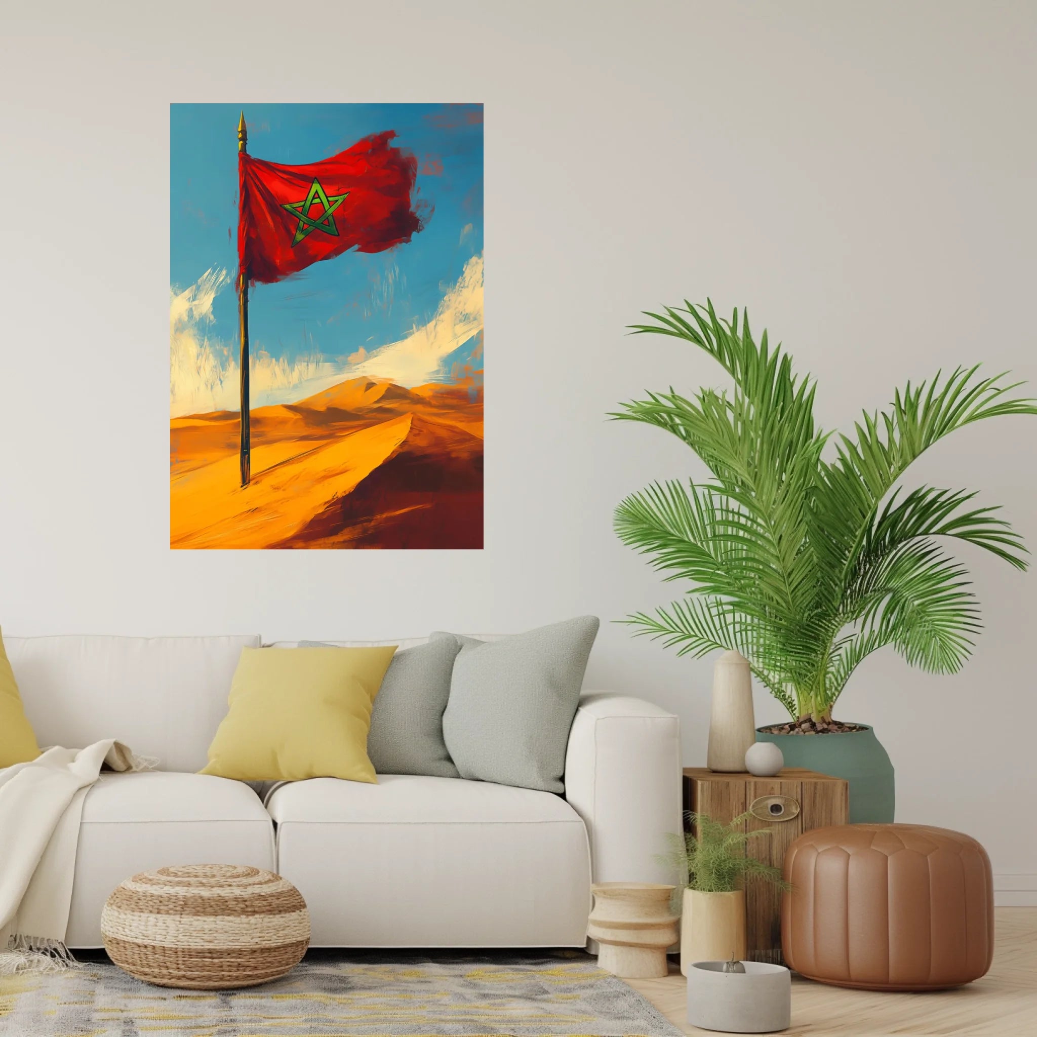High-resolution visual of the Planted flags wall art, shown either in a stylish interior setting or as a detailed product mockup.
