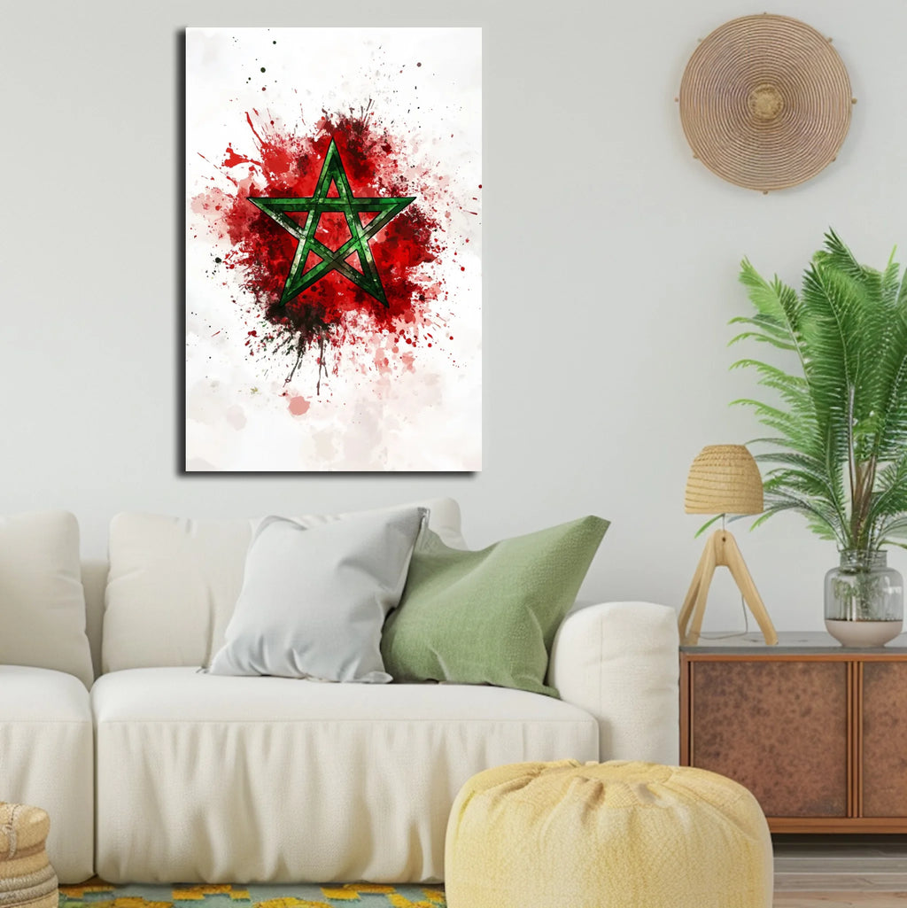 High-resolution visual of the Watercolor flags wall art, shown either in a stylish interior setting or as a detailed product mockup.