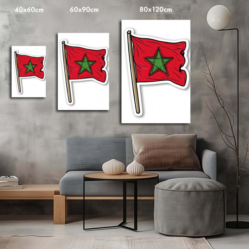 High-resolution visual of the Sticker flags wall art, shown either in a stylish interior setting or as a detailed product mockup.
