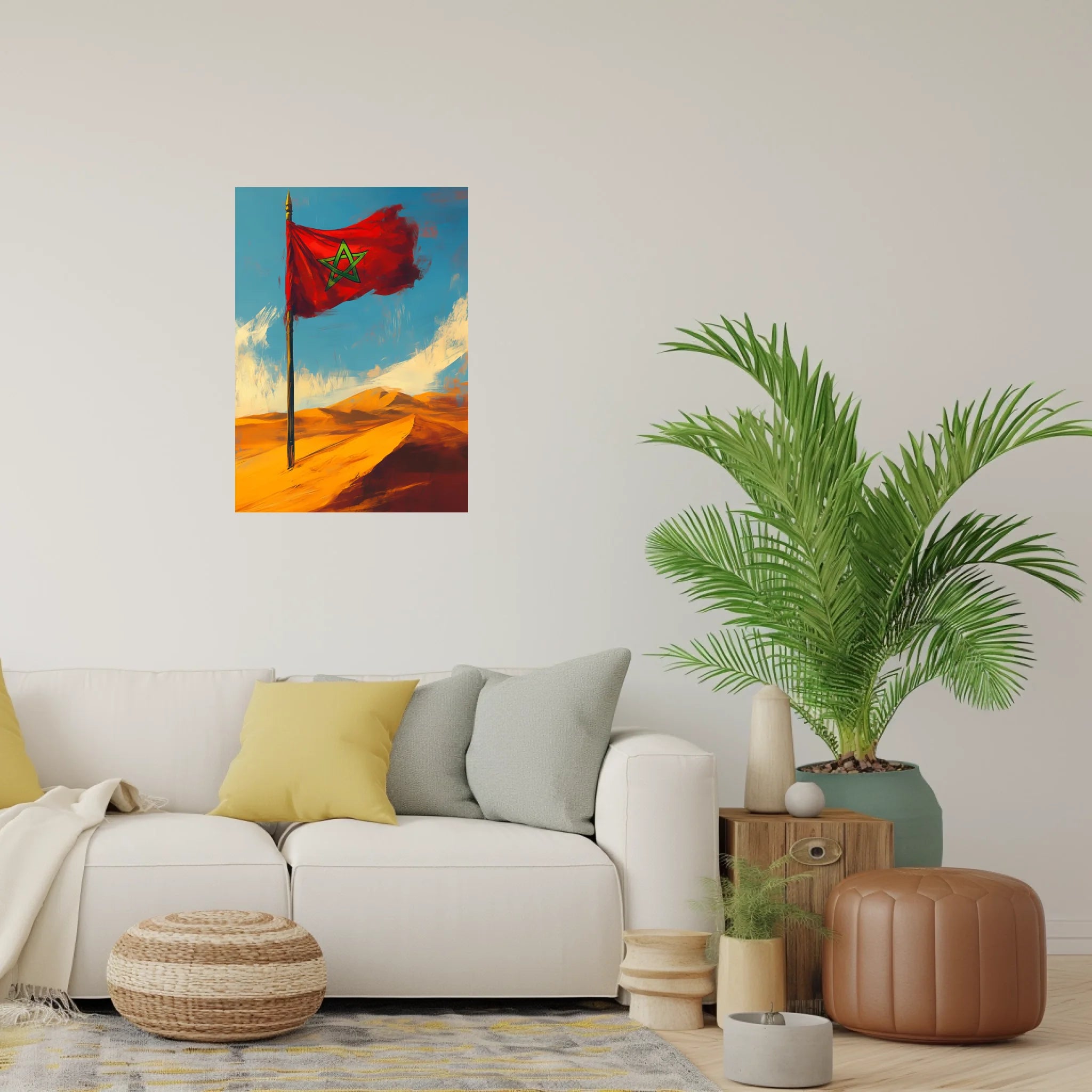 High-resolution visual of the Planted flags wall art, shown either in a stylish interior setting or as a detailed product mockup.