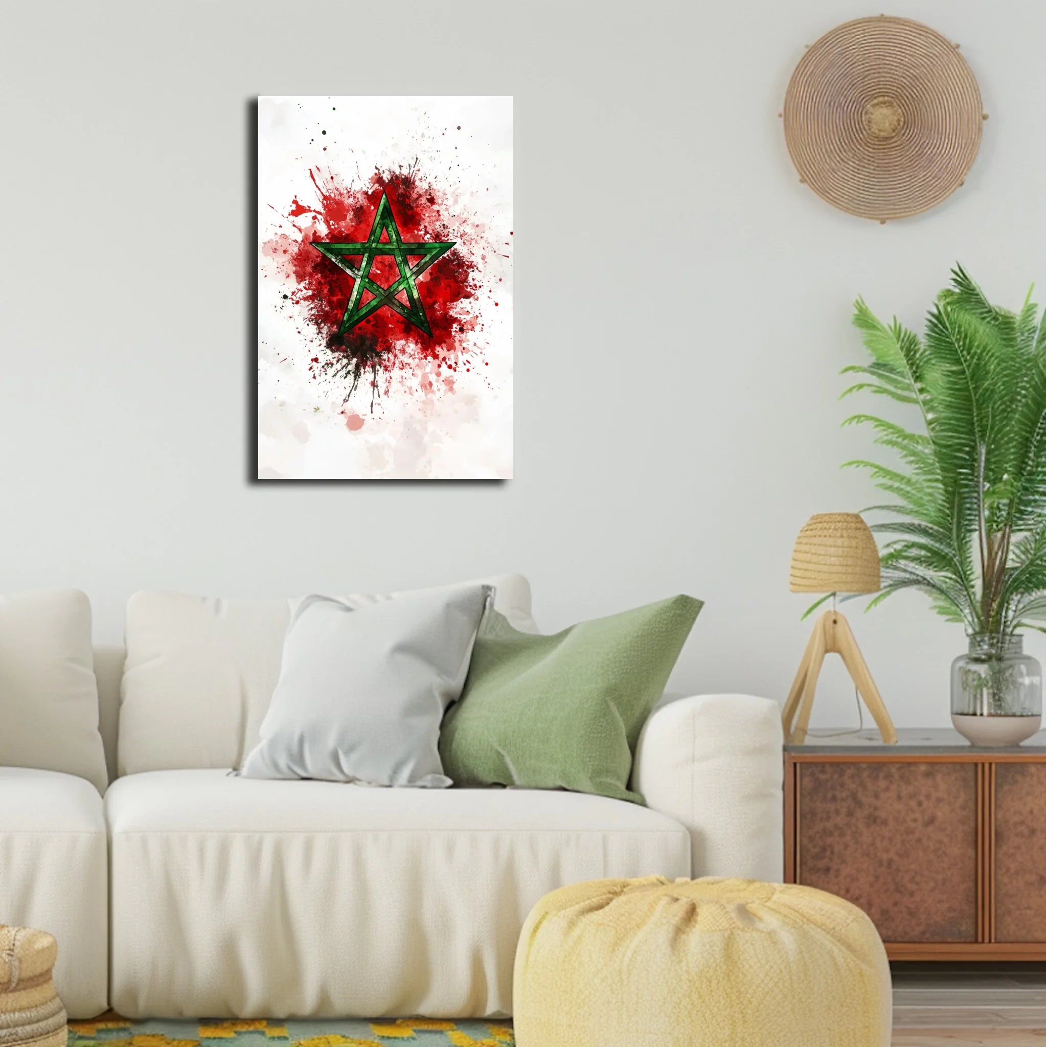 High-resolution visual of the Watercolor flags wall art, shown either in a stylish interior setting or as a detailed product mockup.