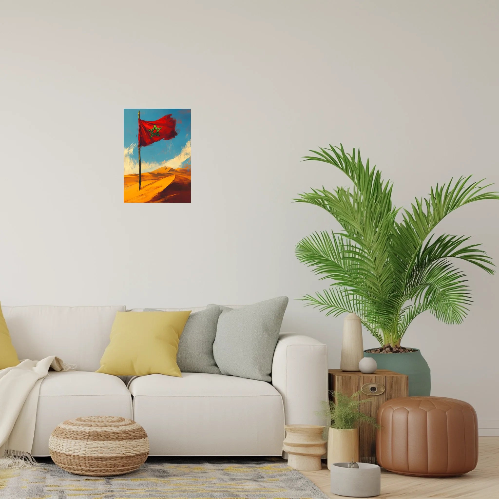 High-resolution visual of the Planted flags wall art, shown either in a stylish interior setting or as a detailed product mockup.