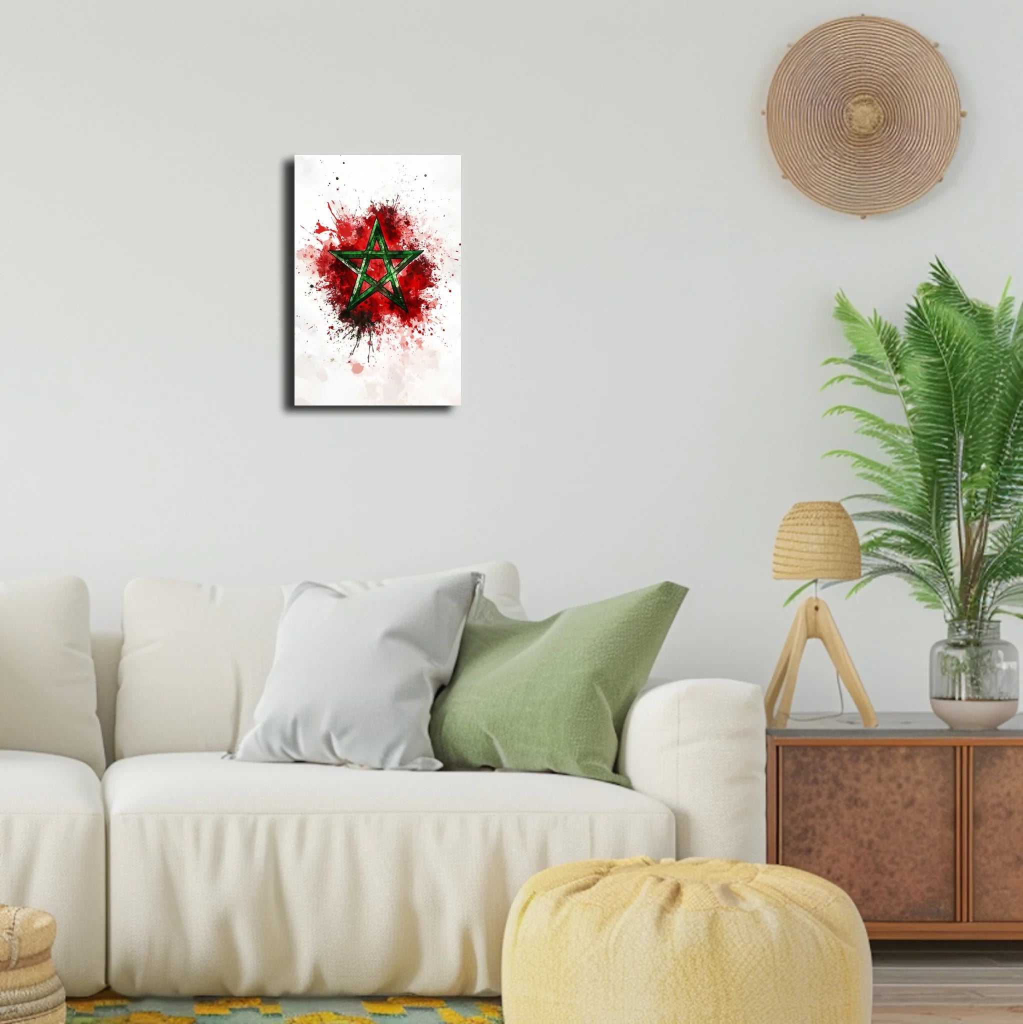 High-resolution visual of the Watercolor flags wall art, shown either in a stylish interior setting or as a detailed product mockup.
