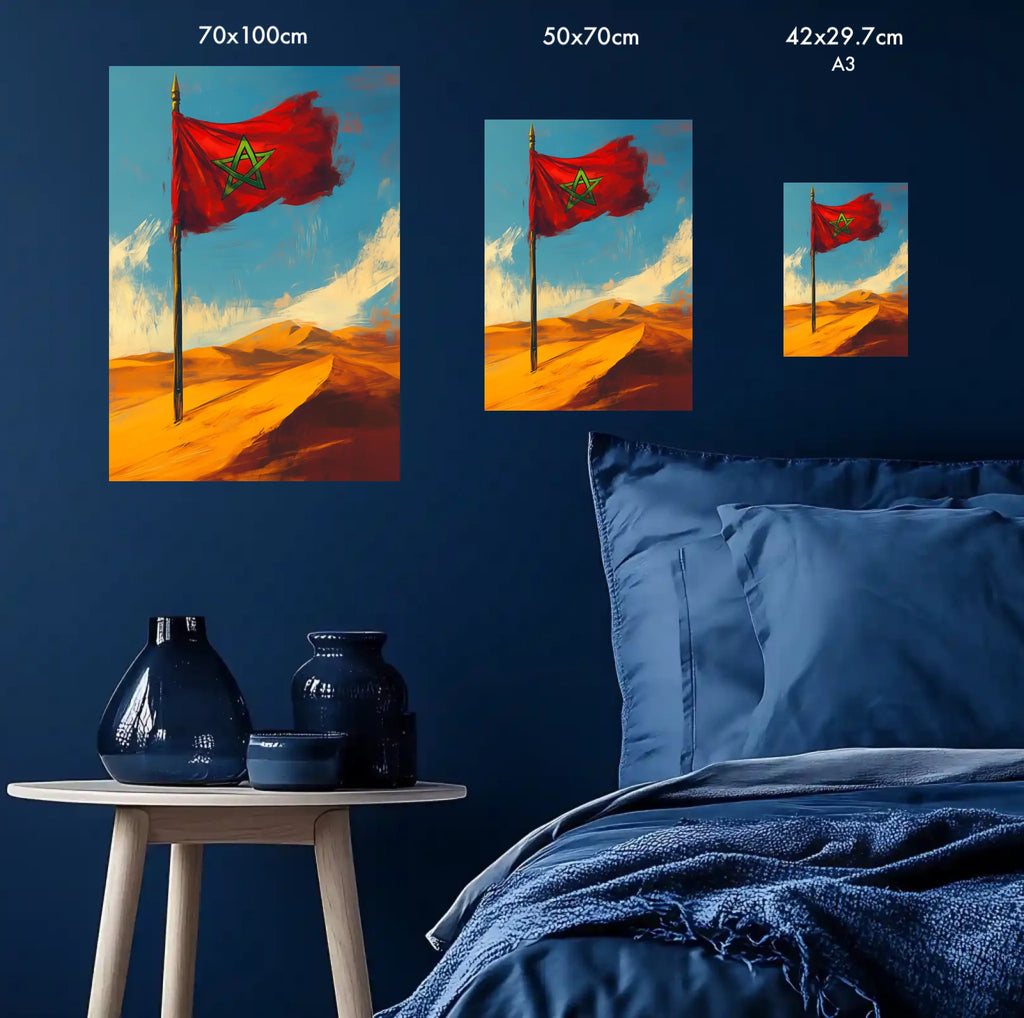 High-resolution visual of the Planted flags wall art, shown either in a stylish interior setting or as a detailed product mockup.
