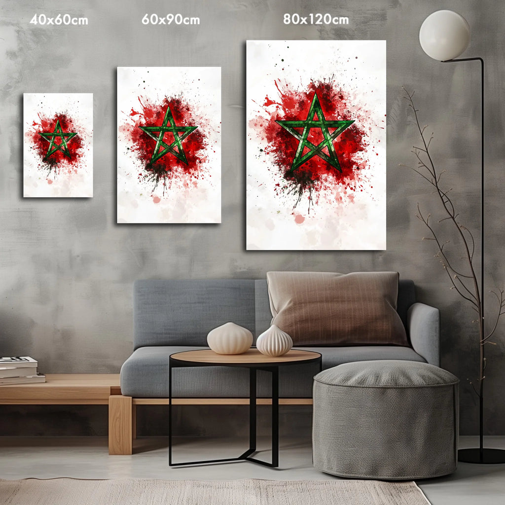 High-resolution visual of the Watercolor flags wall art, shown either in a stylish interior setting or as a detailed product mockup.