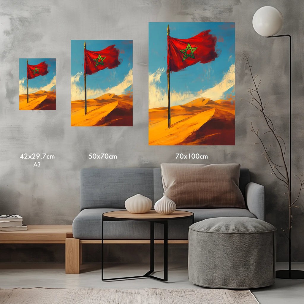 High-resolution visual of the Planted flags wall art, shown either in a stylish interior setting or as a detailed product mockup.