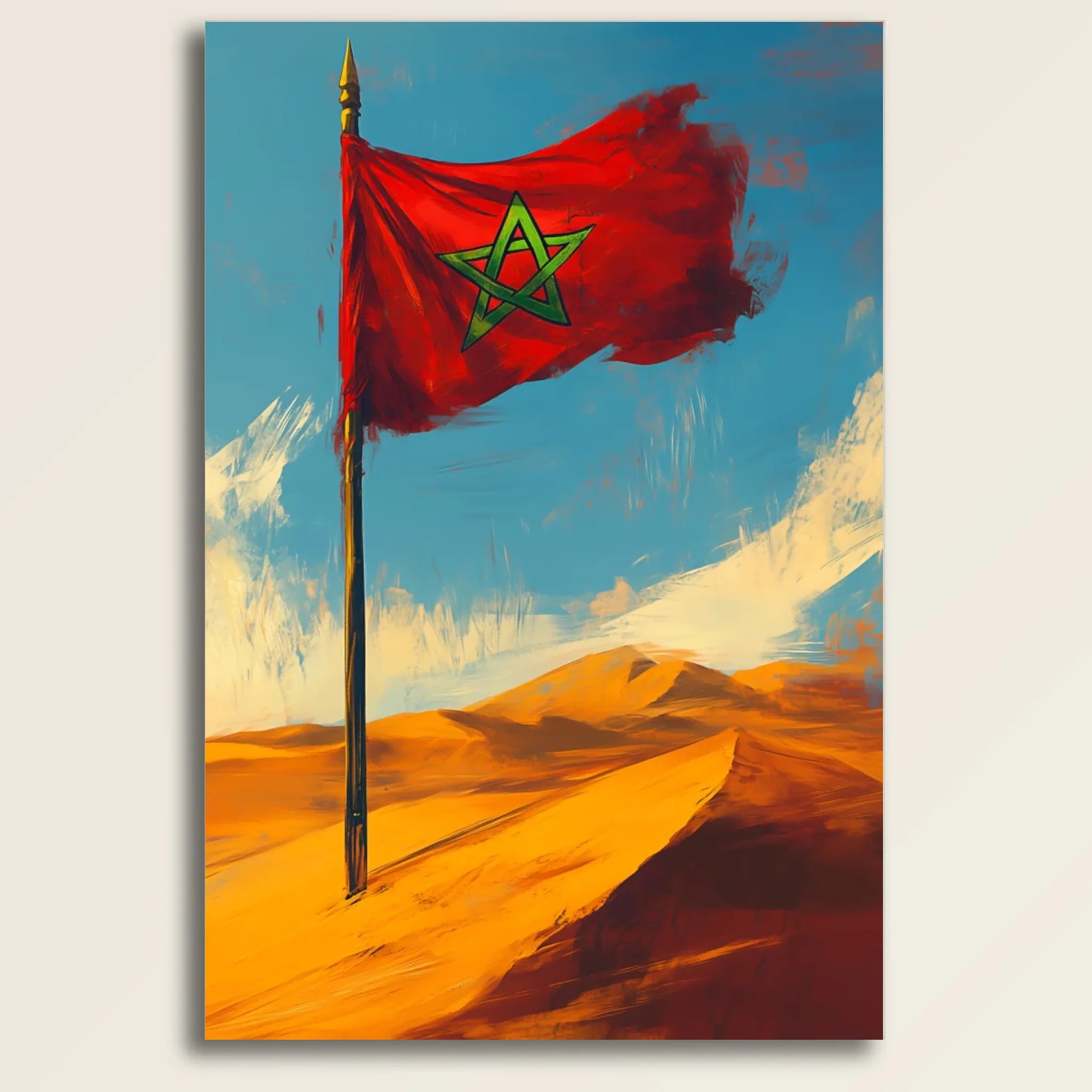 High-resolution visual of the Planted flags wall art, shown either in a stylish interior setting or as a detailed product mockup.
