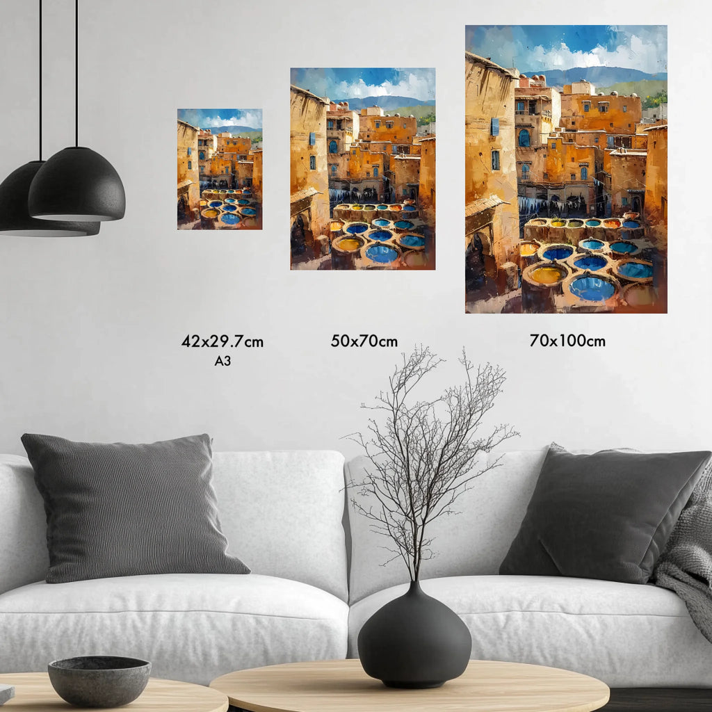 High-resolution visual of the Fes wall art, shown either in a stylish interior setting or as a detailed product mockup.