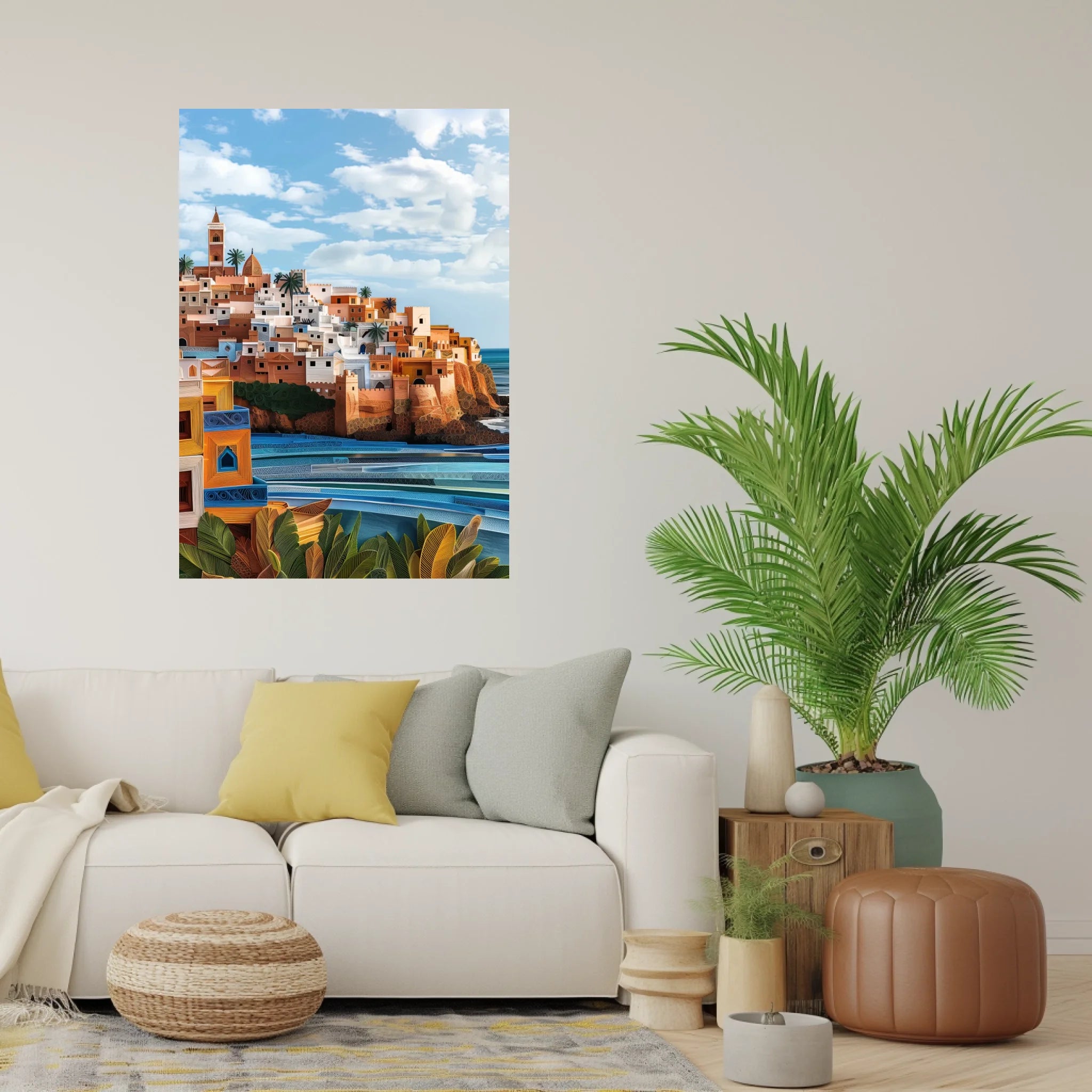 High-resolution visual of the Rabat wall art, shown either in a stylish interior setting or as a detailed product mockup.