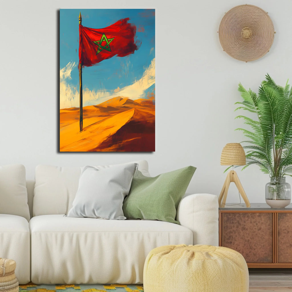 High-resolution visual of the Planted flags wall art, shown either in a stylish interior setting or as a detailed product mockup.