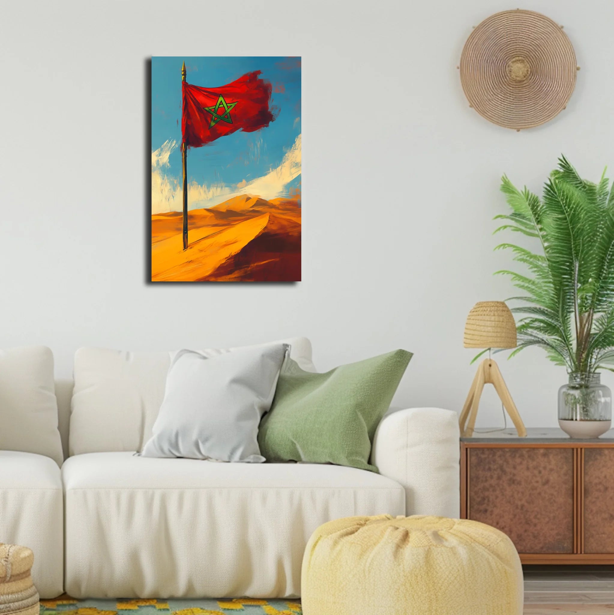 High-resolution visual of the Planted flags wall art, shown either in a stylish interior setting or as a detailed product mockup.