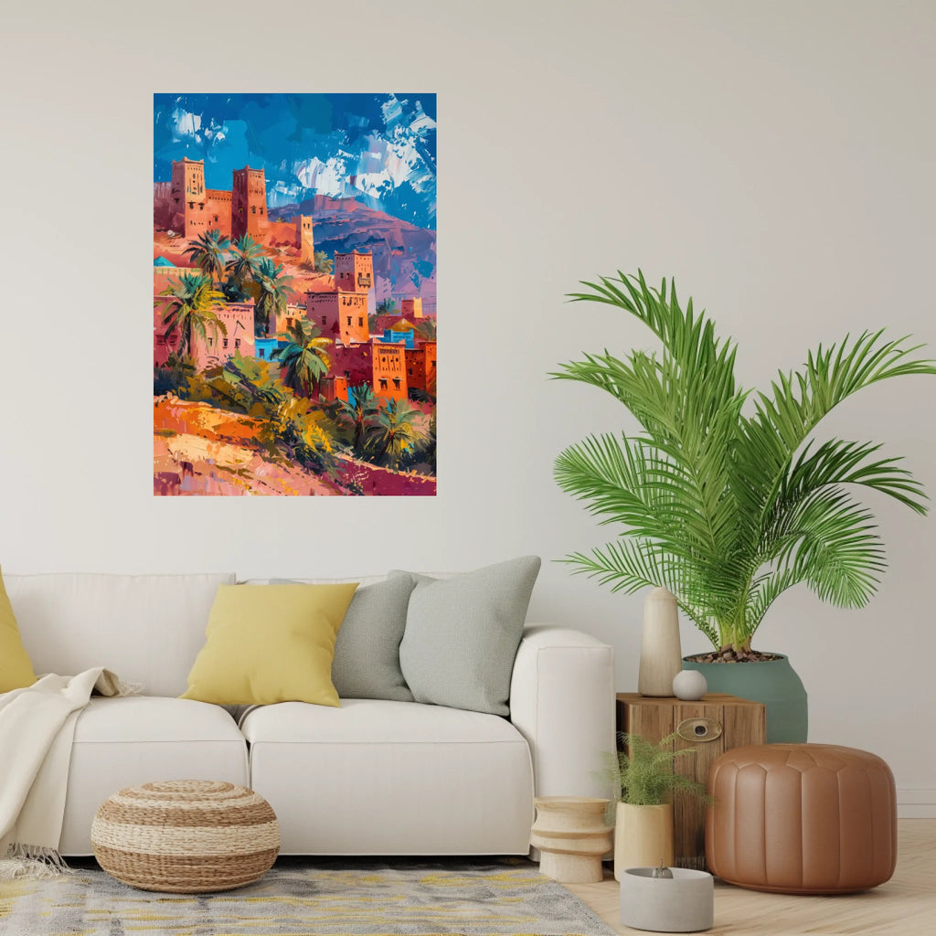 High-resolution visual of the Ouarzazate wall art, shown either in a stylish interior setting or as a detailed product mockup.