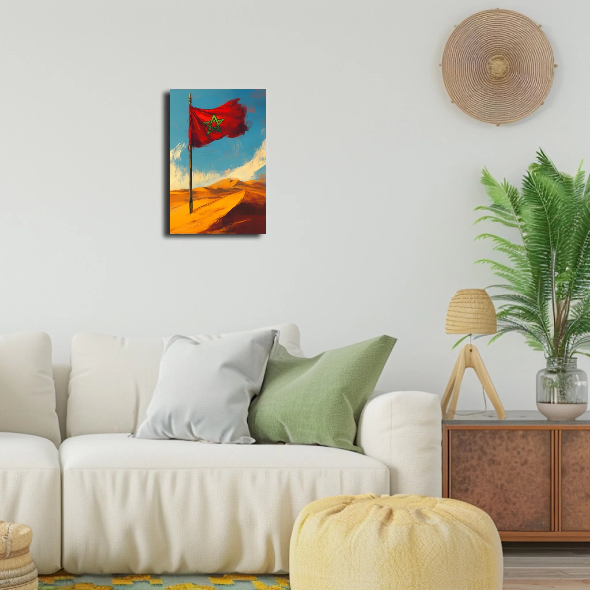 High-resolution visual of the Planted flags wall art, shown either in a stylish interior setting or as a detailed product mockup.
