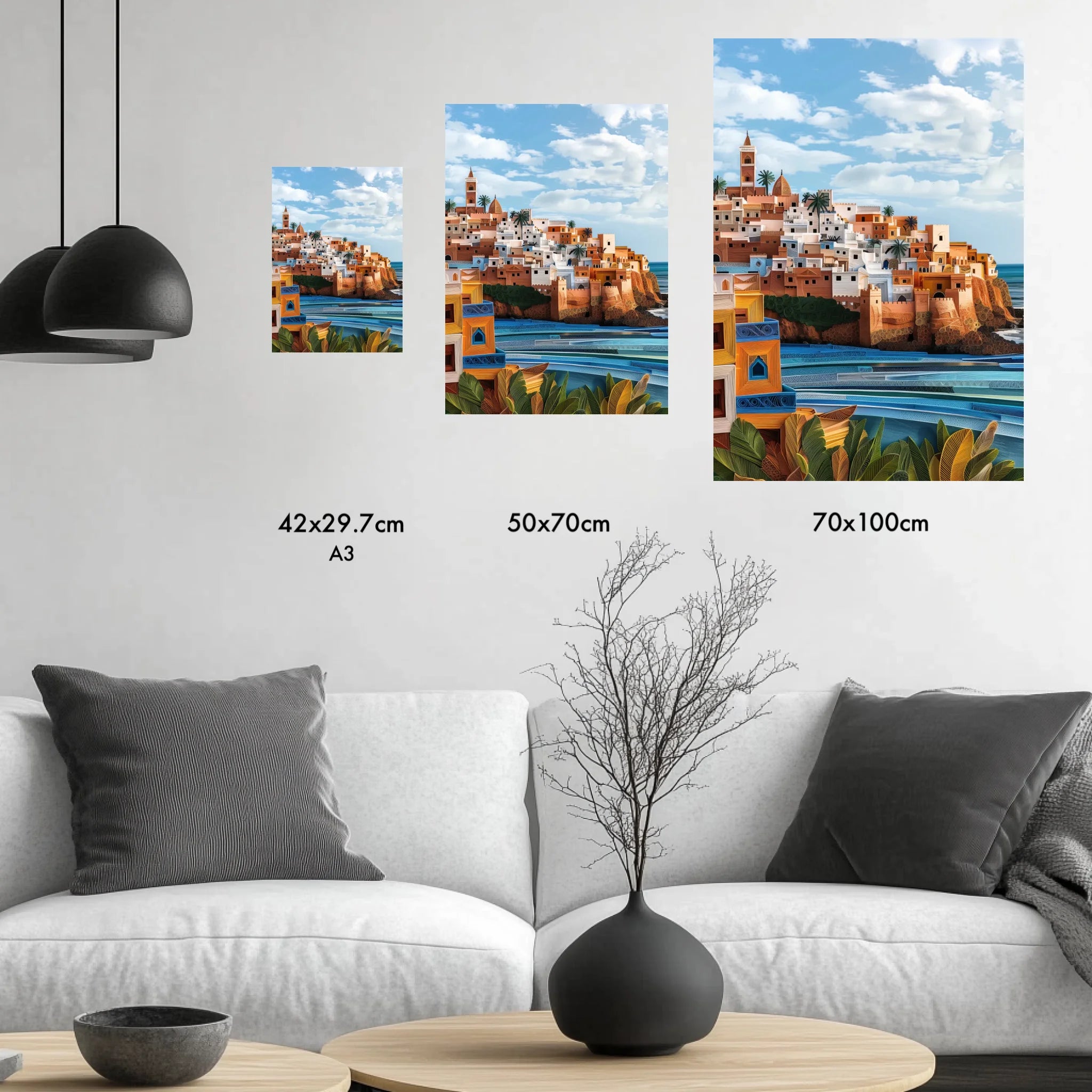 High-resolution visual of the Rabat wall art, shown either in a stylish interior setting or as a detailed product mockup.
