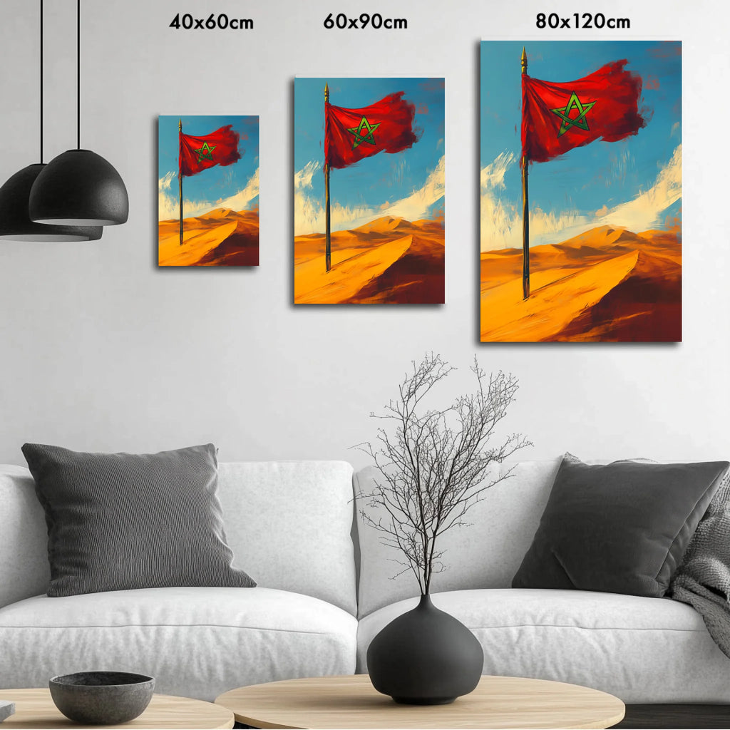 High-resolution visual of the Planted flags wall art, shown either in a stylish interior setting or as a detailed product mockup.