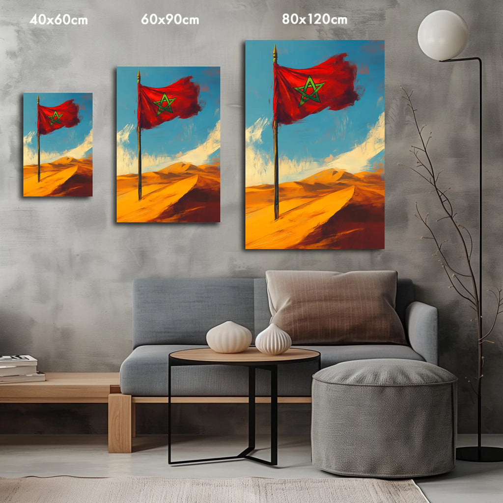 High-resolution visual of the Planted flags wall art, shown either in a stylish interior setting or as a detailed product mockup.