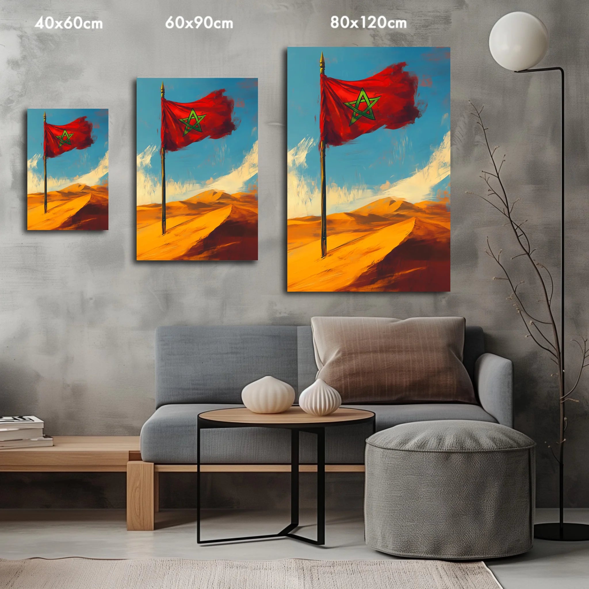 High-resolution visual of the Planted flags wall art, shown either in a stylish interior setting or as a detailed product mockup.