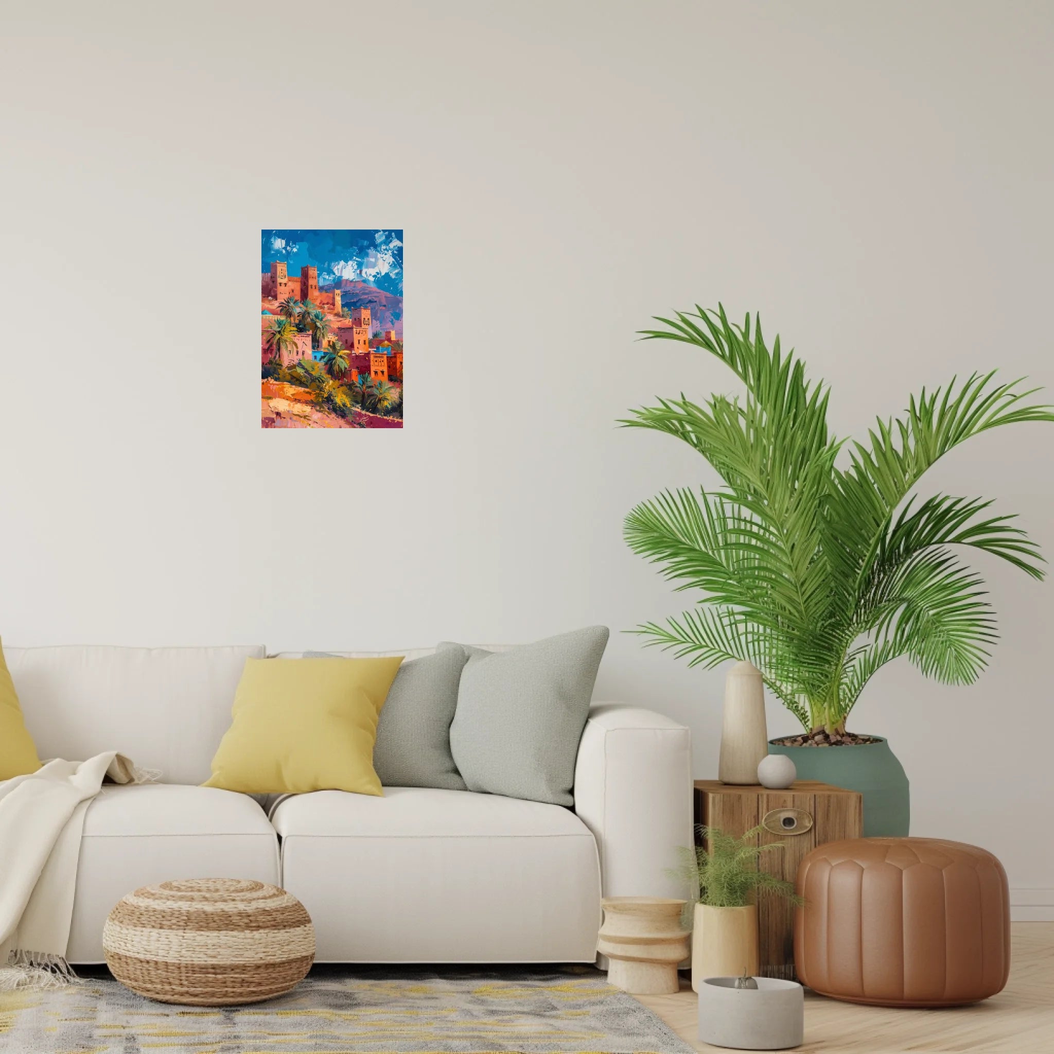 High-resolution visual of the Ouarzazate wall art, shown either in a stylish interior setting or as a detailed product mockup.