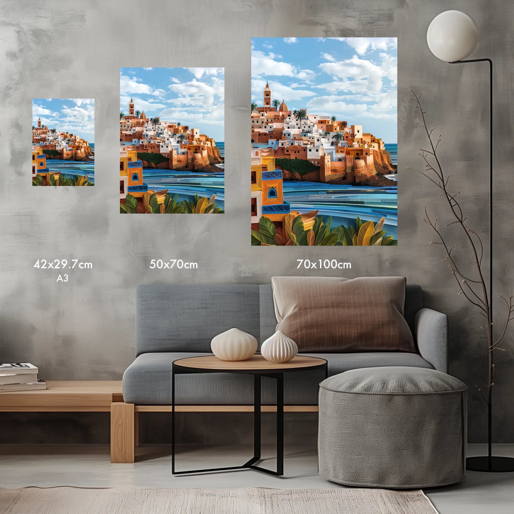 High-resolution visual of the Rabat wall art, shown either in a stylish interior setting or as a detailed product mockup.