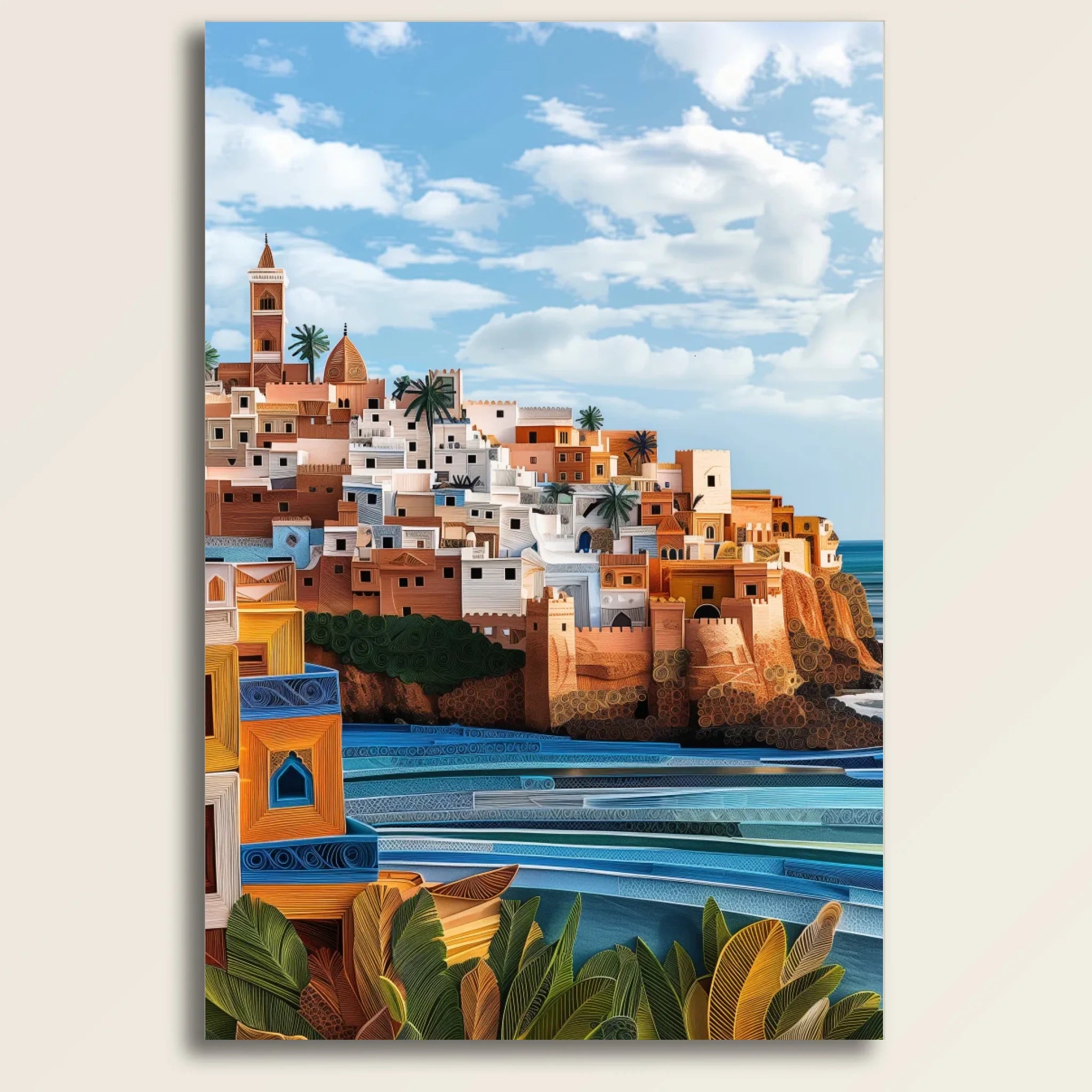 High-resolution visual of the Rabat wall art, shown either in a stylish interior setting or as a detailed product mockup.
