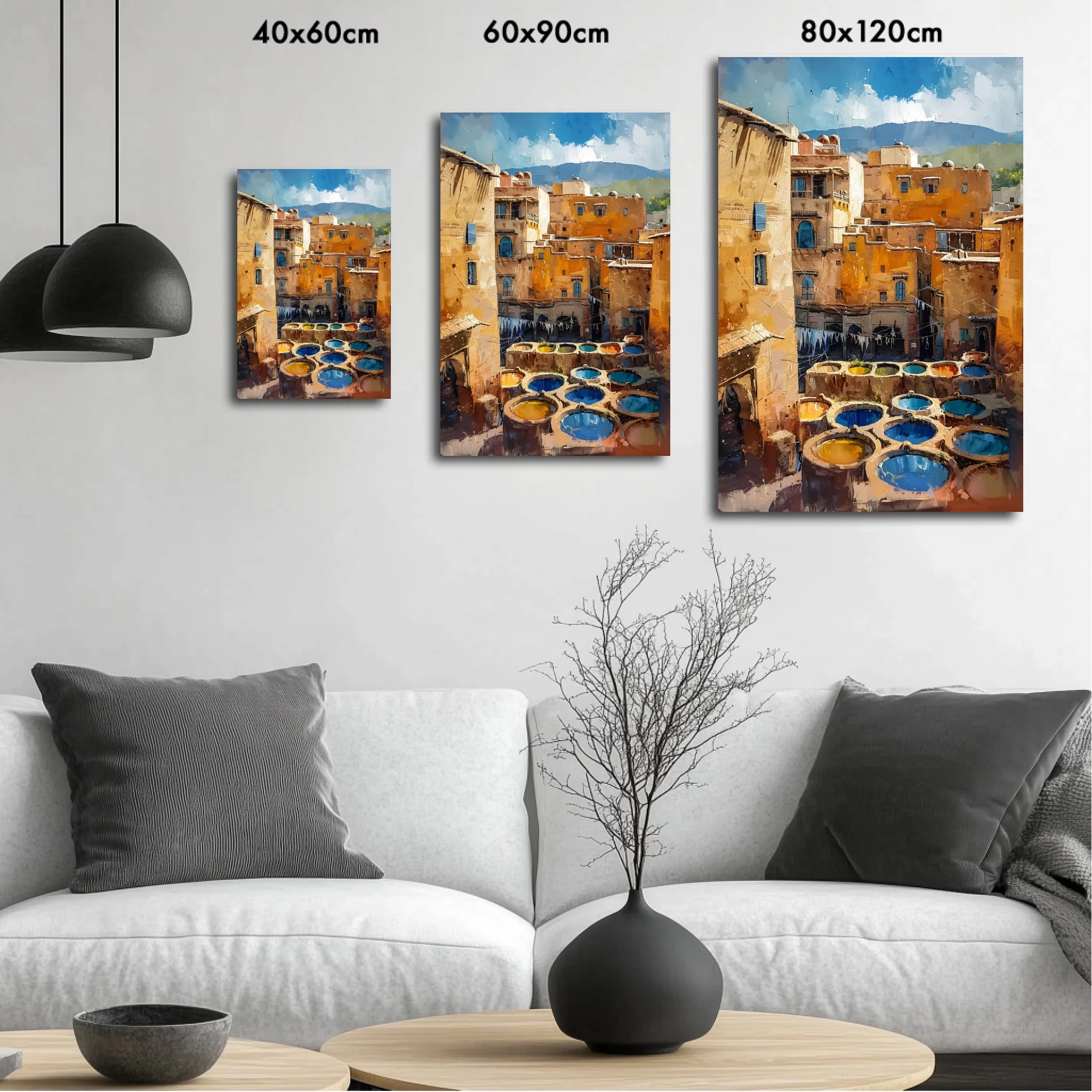 High-resolution visual of the Fes wall art, shown either in a stylish interior setting or as a detailed product mockup.