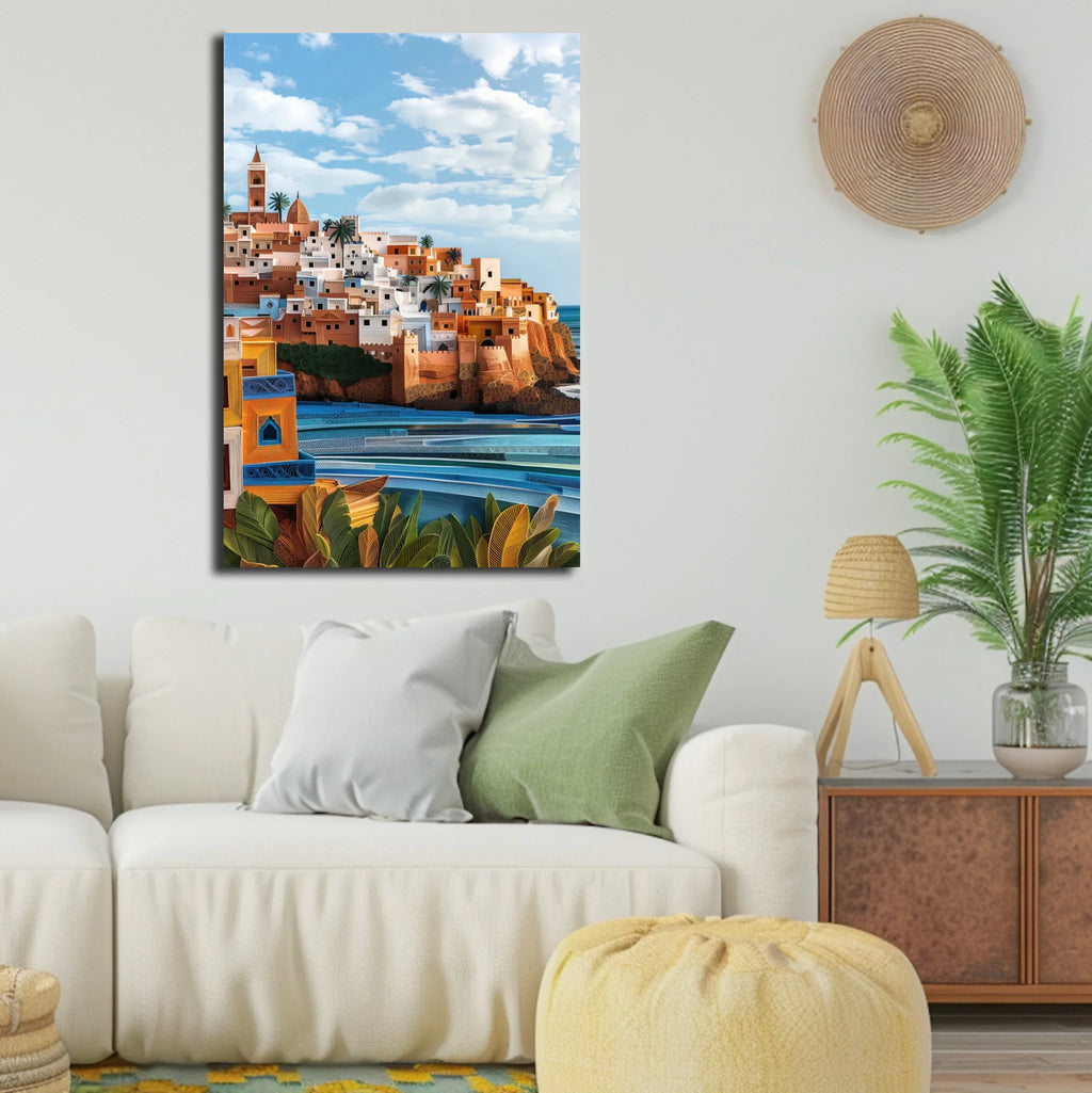 High-resolution visual of the Rabat wall art, shown either in a stylish interior setting or as a detailed product mockup.