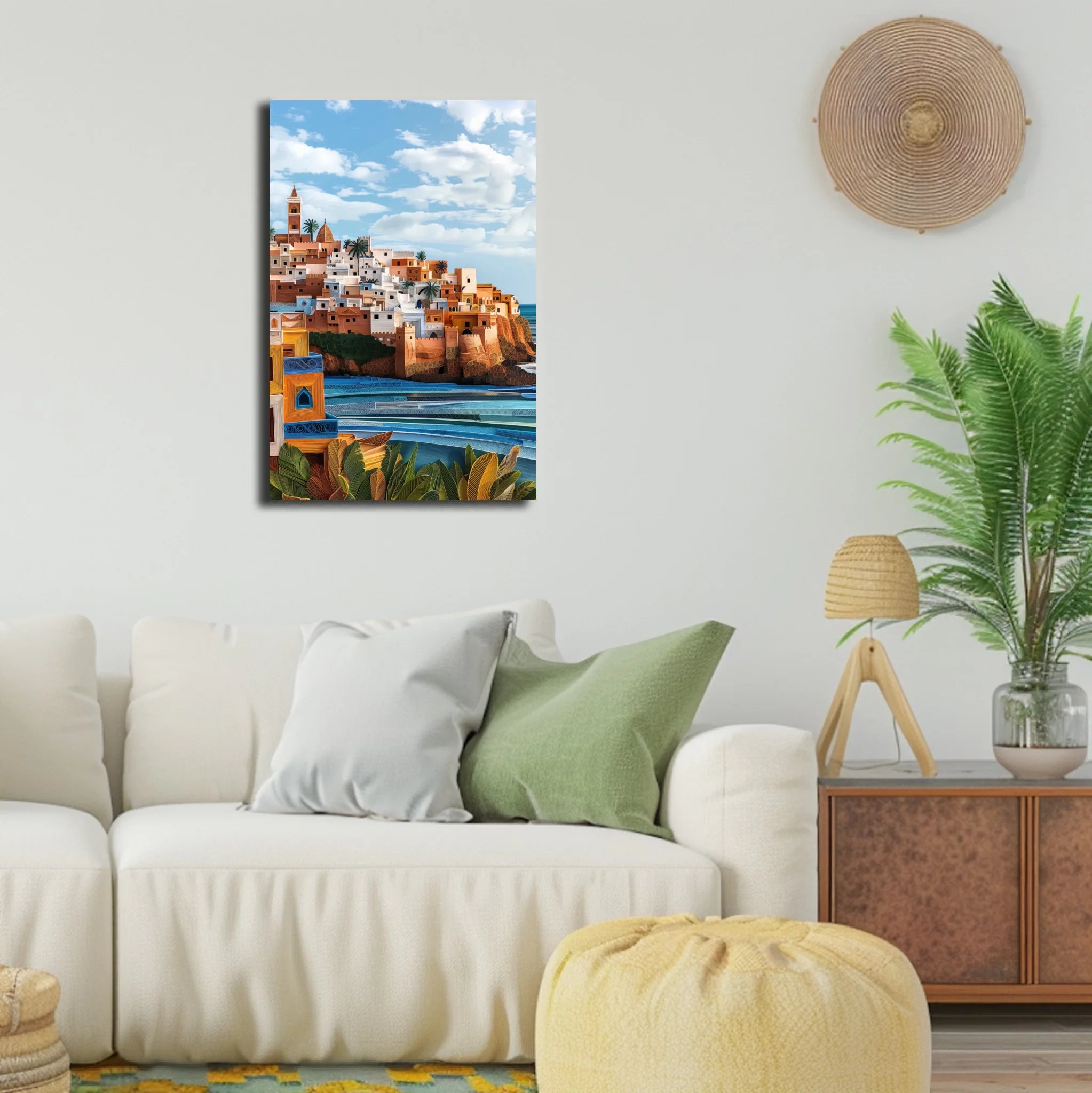 High-resolution visual of the Rabat wall art, shown either in a stylish interior setting or as a detailed product mockup.