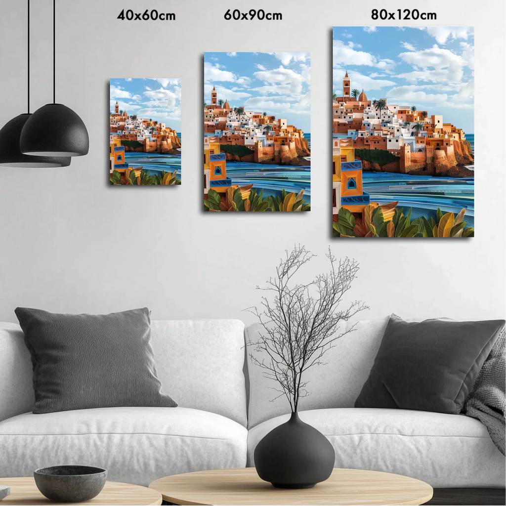 High-resolution visual of the Rabat wall art, shown either in a stylish interior setting or as a detailed product mockup.