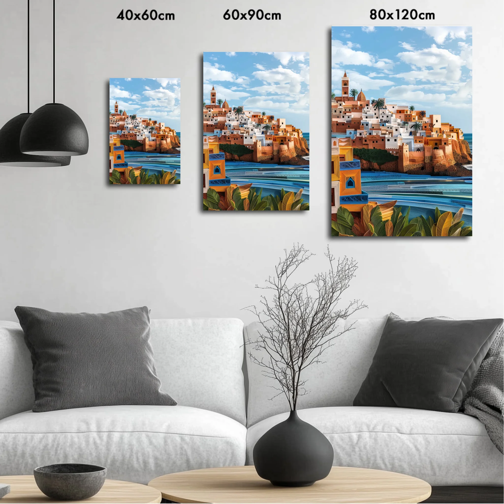 High-resolution visual of the Rabat wall art, shown either in a stylish interior setting or as a detailed product mockup.