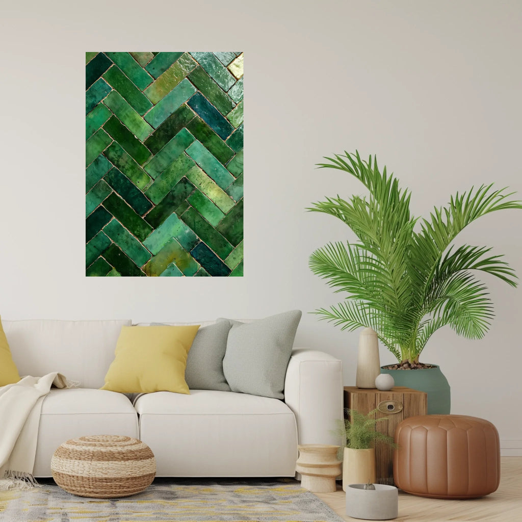High-resolution visual of the Moroccan Zellige wall art, shown either in a stylish interior setting or as a detailed product mockup.