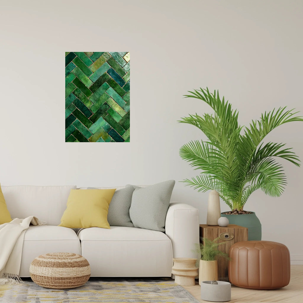 High-resolution visual of the Moroccan Zellige wall art, shown either in a stylish interior setting or as a detailed product mockup.