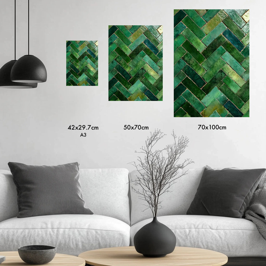 High-resolution visual of the Moroccan Zellige wall art, shown either in a stylish interior setting or as a detailed product mockup.