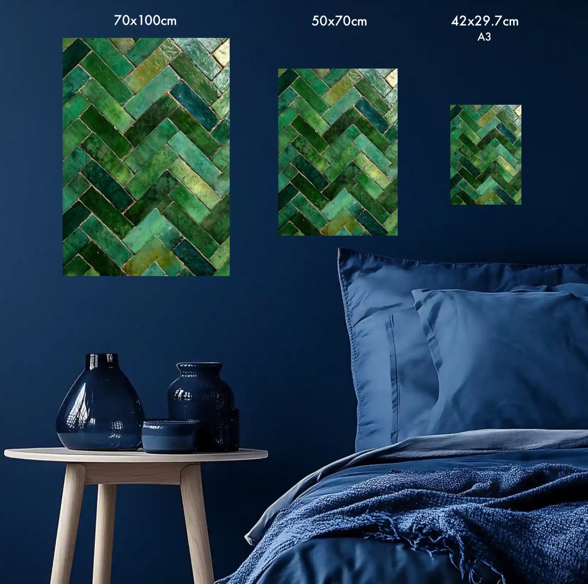 High-resolution visual of the Moroccan Zellige wall art, shown either in a stylish interior setting or as a detailed product mockup.