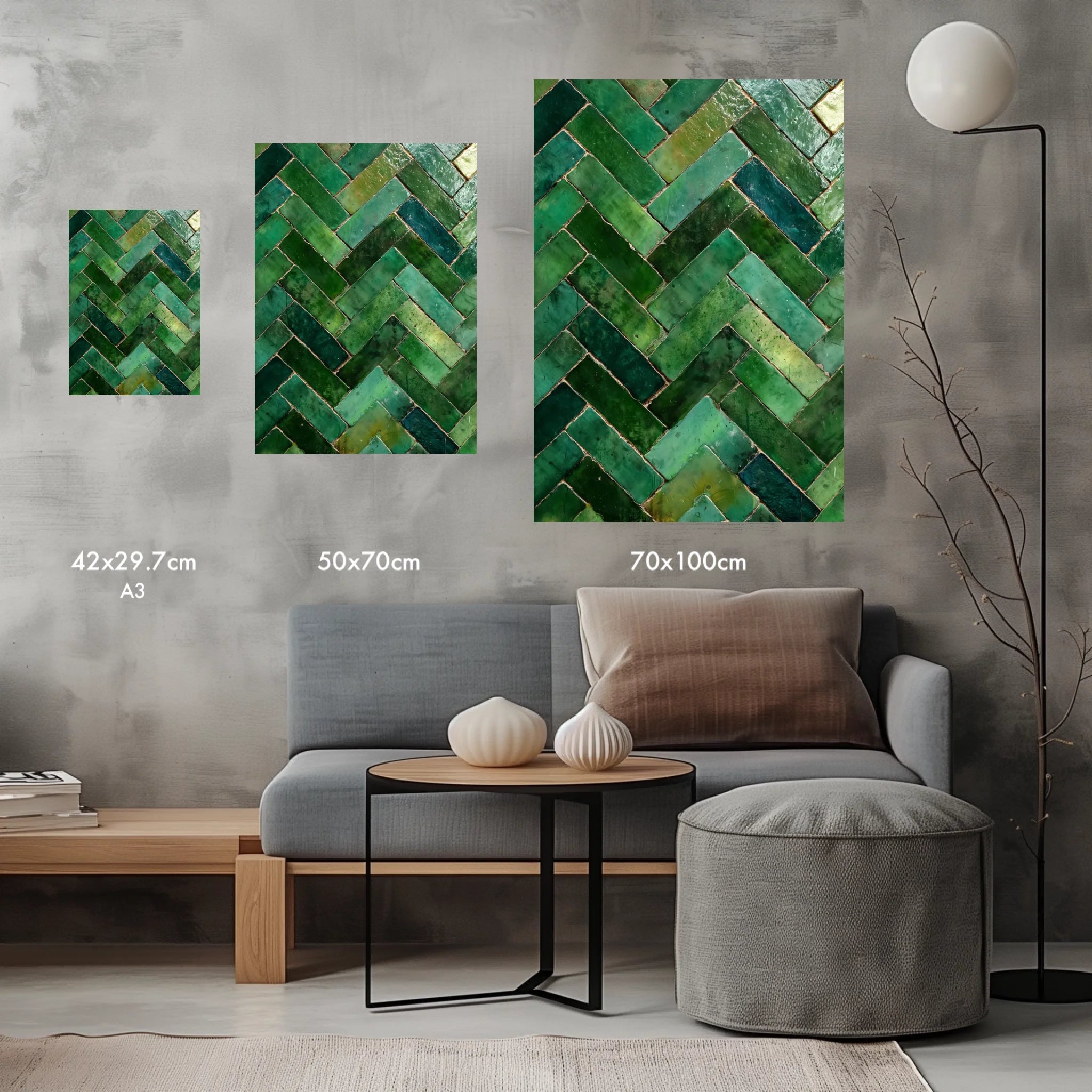 High-resolution visual of the Moroccan Zellige wall art, shown either in a stylish interior setting or as a detailed product mockup.