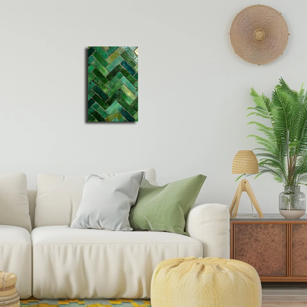 High-resolution visual of the Moroccan Zellige wall art, shown either in a stylish interior setting or as a detailed product mockup.