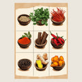 High-resolution visual of the Moroccan classic spices wall art, shown either in a stylish interior setting or as a detailed product mockup.