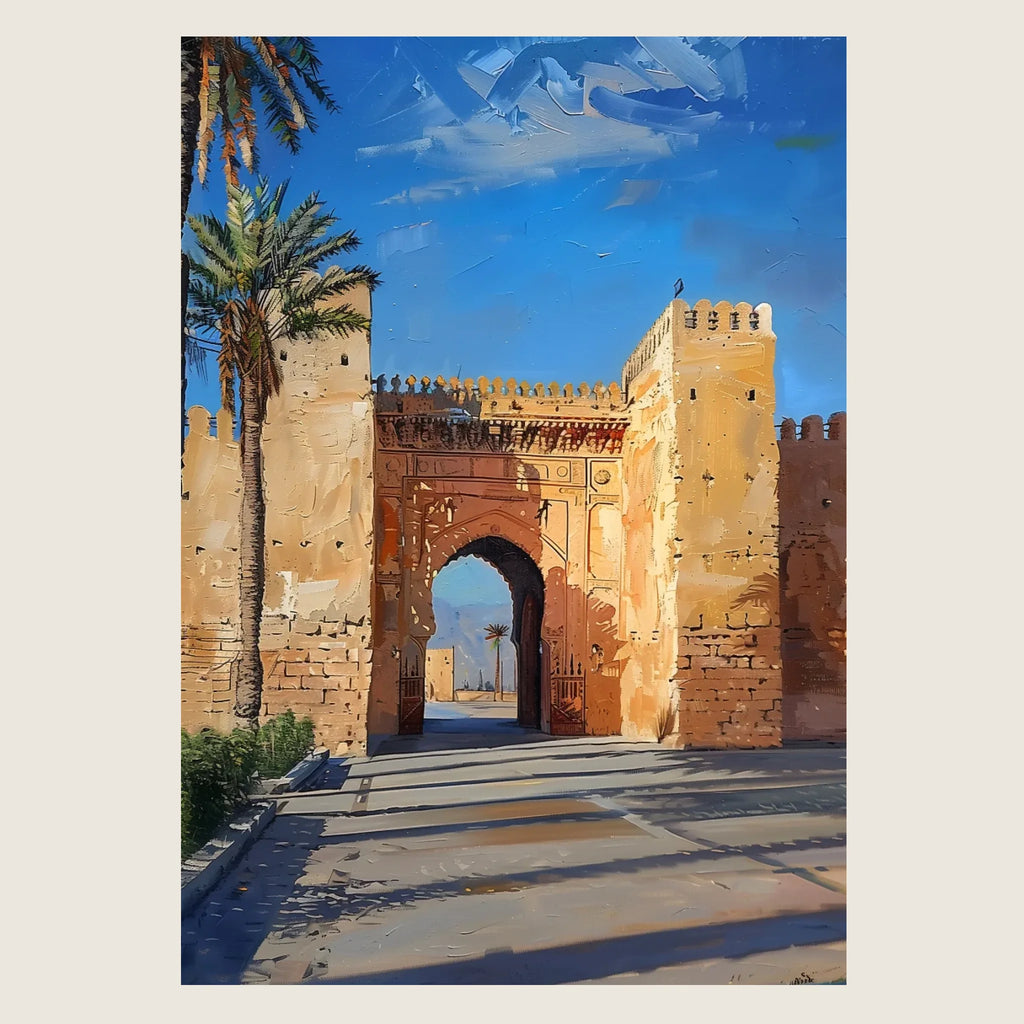 High-resolution visual of the Oujda wall art, shown either in a stylish interior setting or as a detailed product mockup.