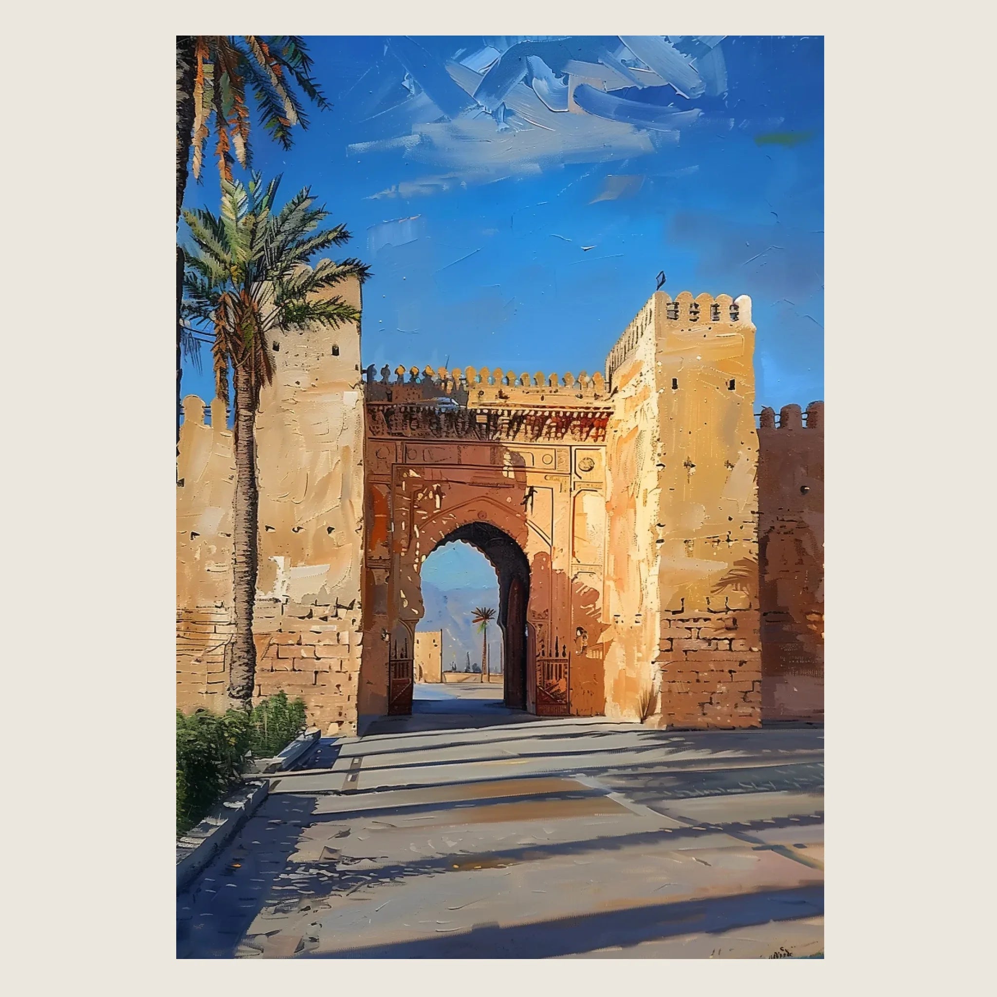 High-resolution visual of the Oujda wall art, shown either in a stylish interior setting or as a detailed product mockup.
