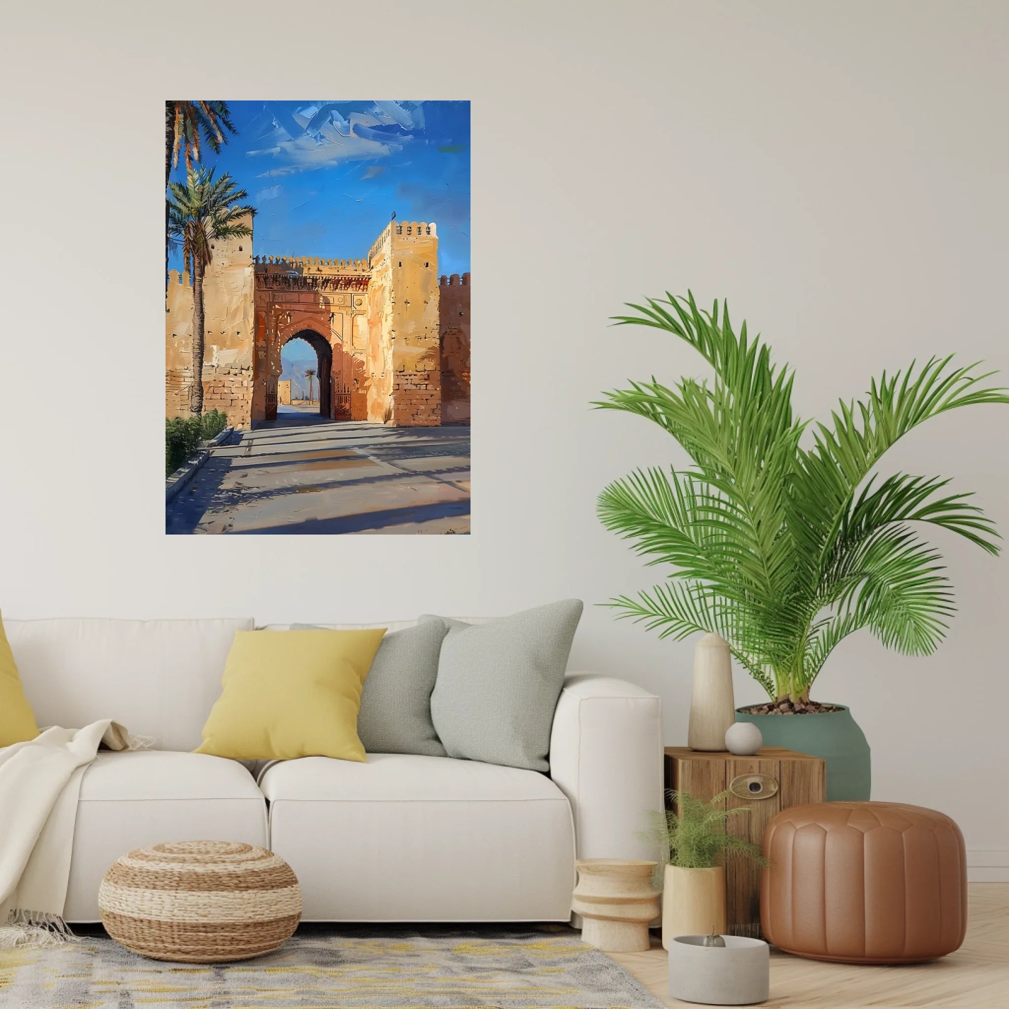 High-resolution visual of the Oujda wall art, shown either in a stylish interior setting or as a detailed product mockup.
