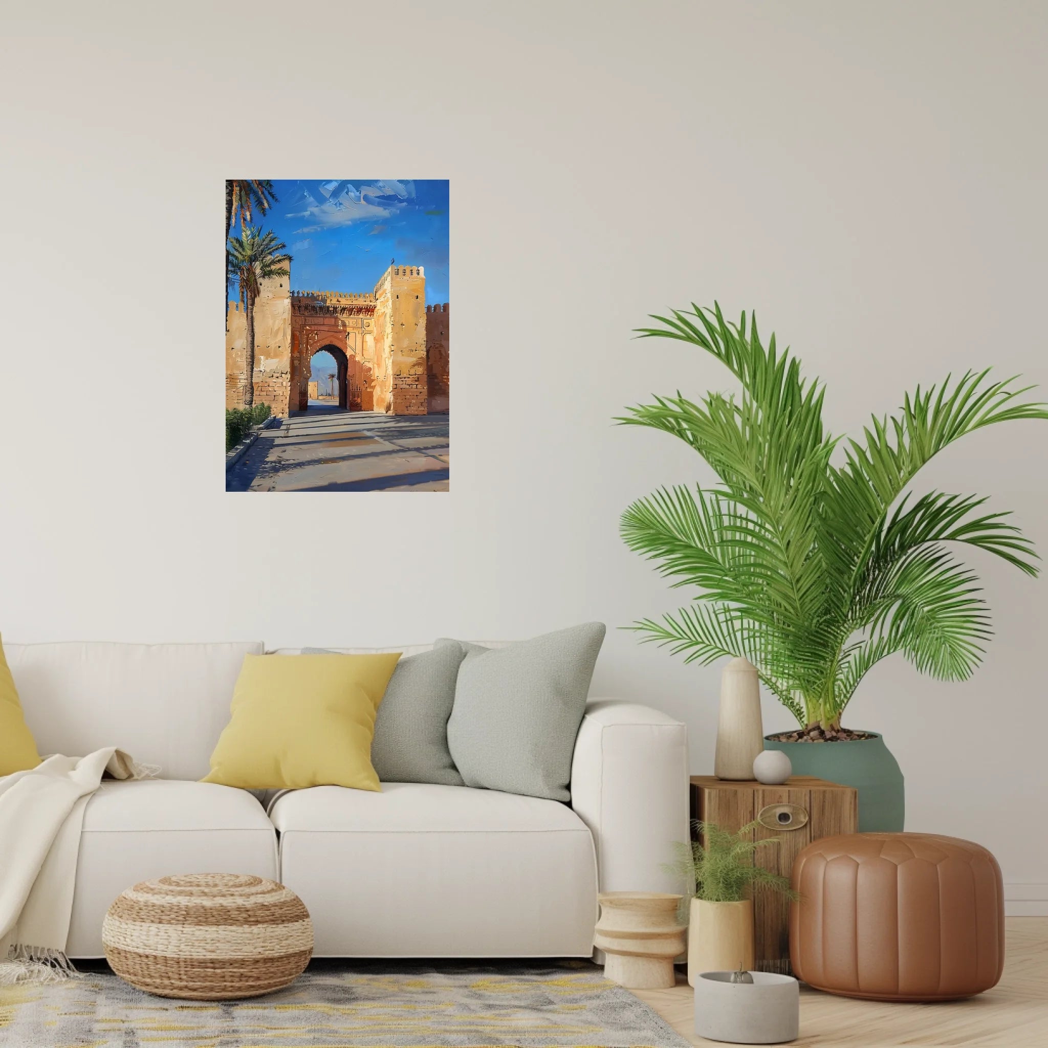 High-resolution visual of the Oujda wall art, shown either in a stylish interior setting or as a detailed product mockup.