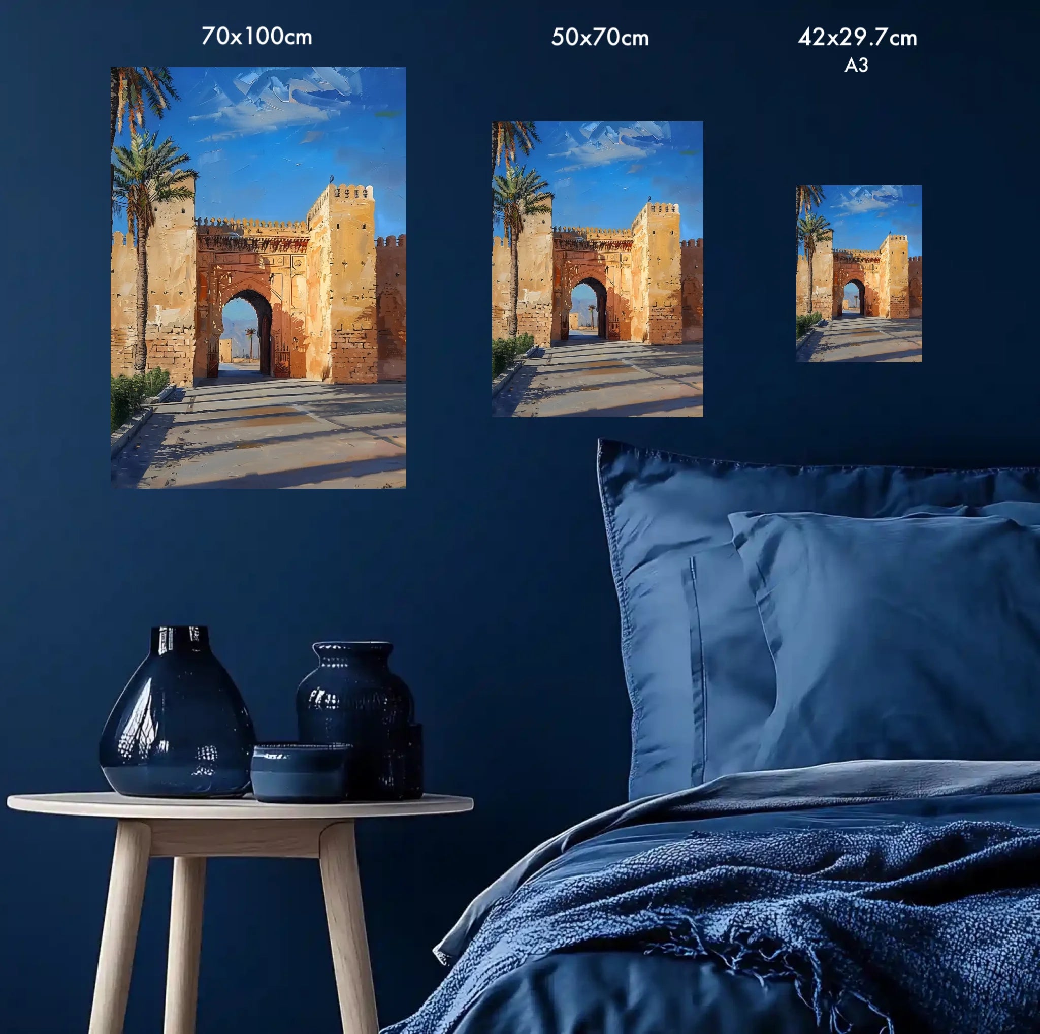 High-resolution visual of the Oujda wall art, shown either in a stylish interior setting or as a detailed product mockup.