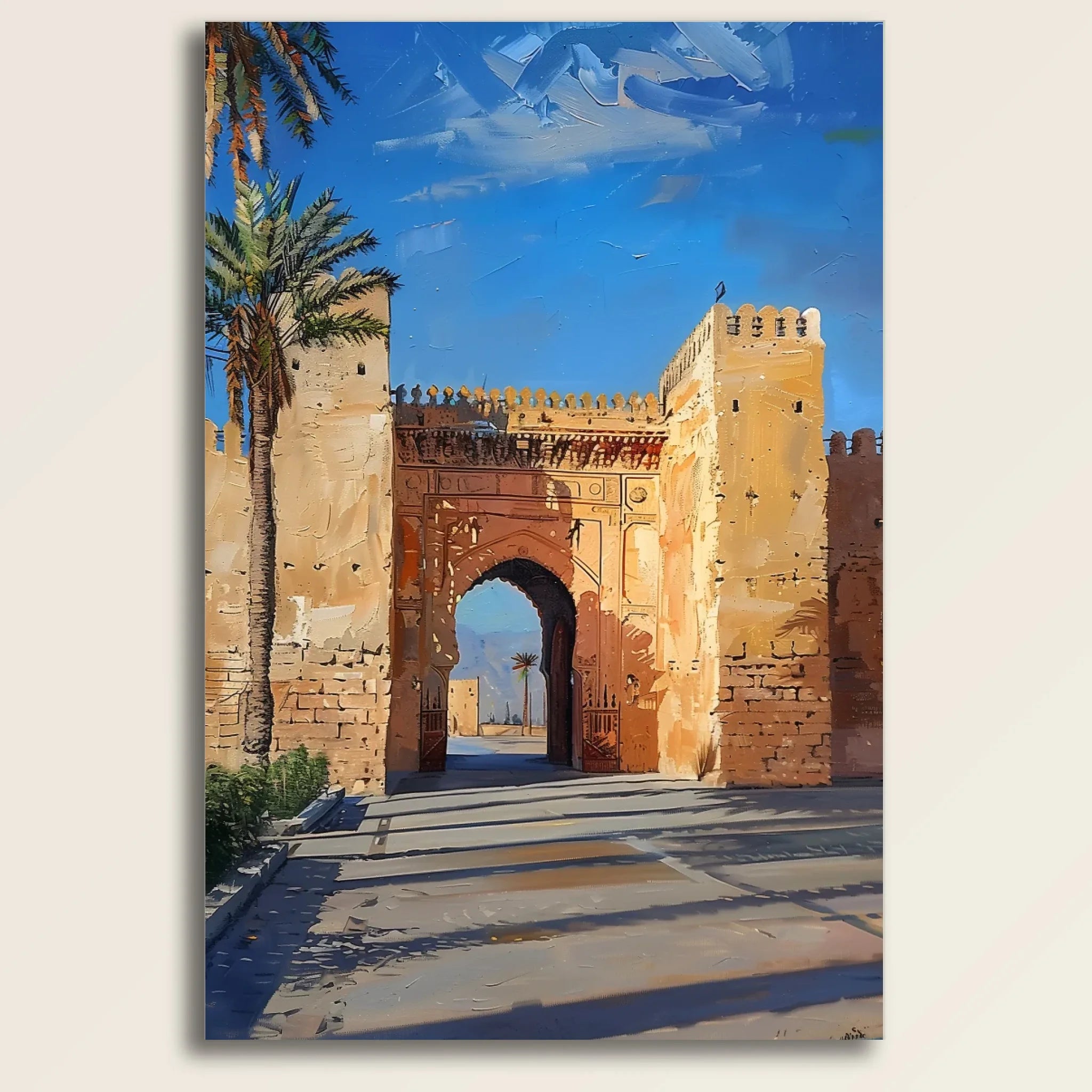 High-resolution visual of the Oujda wall art, shown either in a stylish interior setting or as a detailed product mockup.