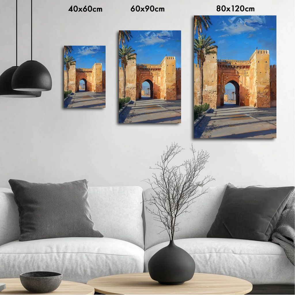 High-resolution visual of the Oujda wall art, shown either in a stylish interior setting or as a detailed product mockup.