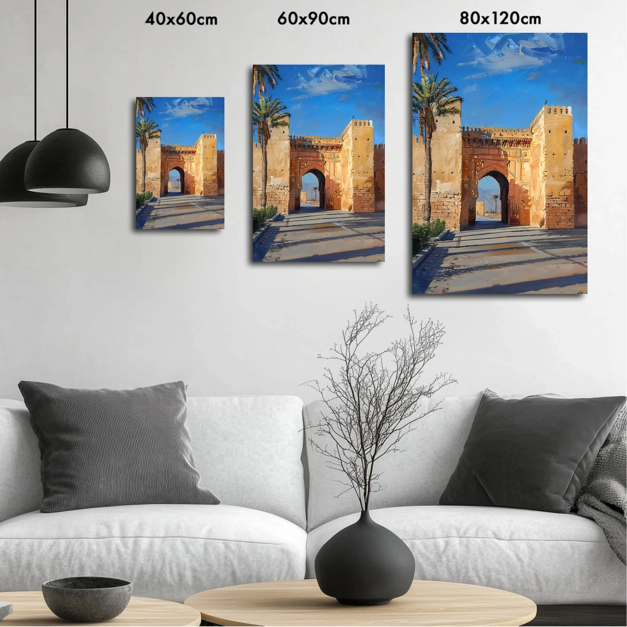 High-resolution visual of the Oujda wall art, shown either in a stylish interior setting or as a detailed product mockup.