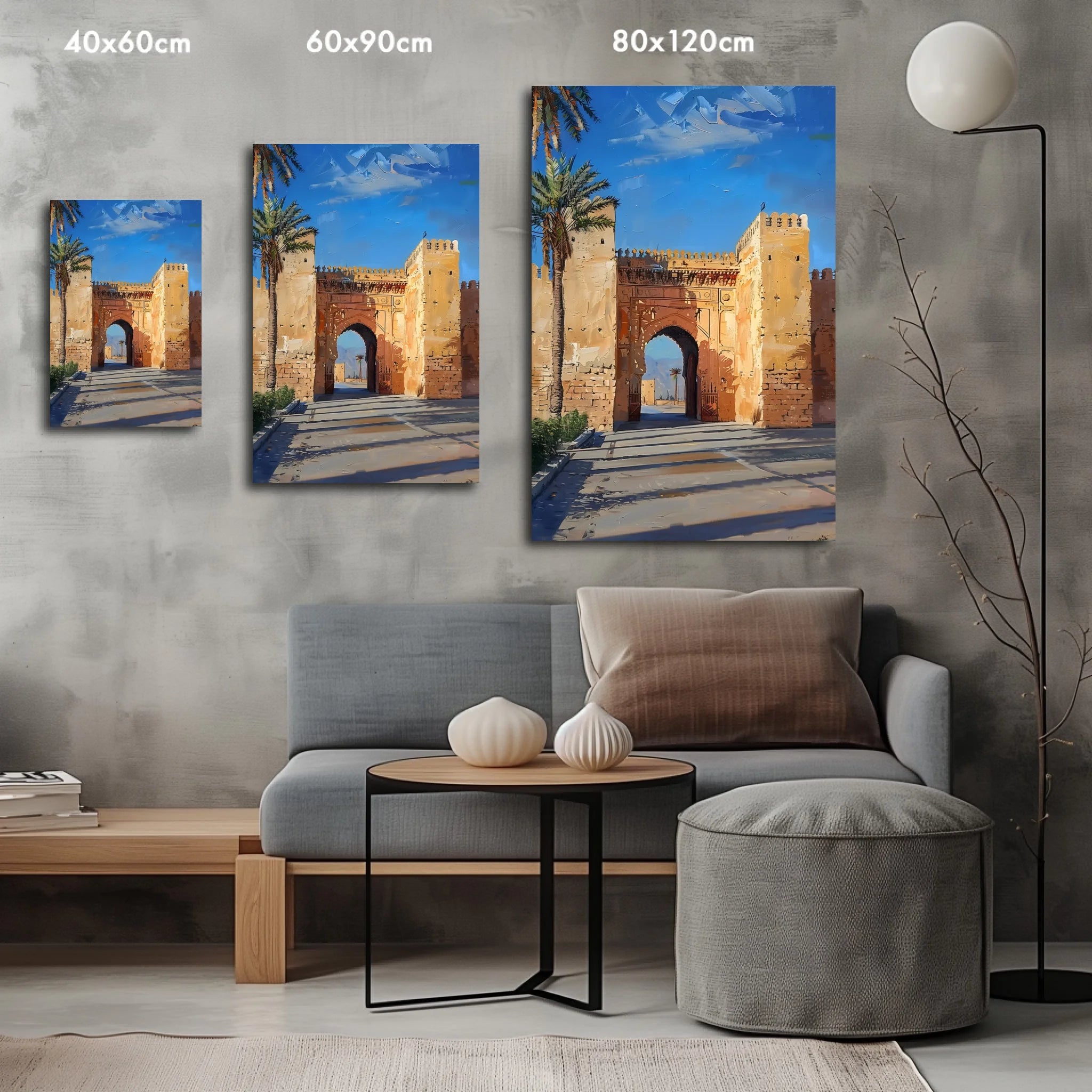 High-resolution visual of the Oujda wall art, shown either in a stylish interior setting or as a detailed product mockup.