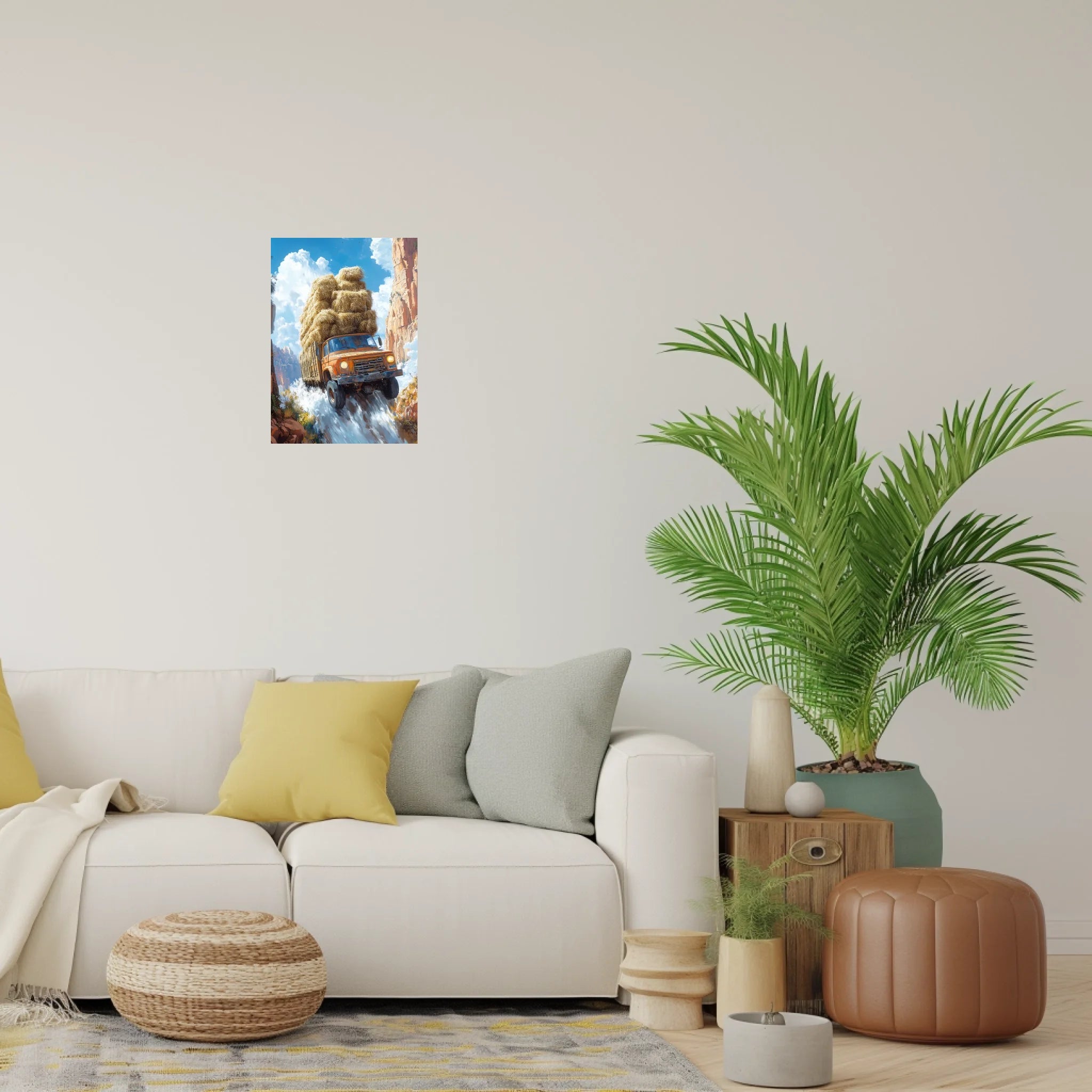 High-resolution visual of the Makayn Mouchkil – No worries, Always wall art, shown either in a stylish interior setting or as a detailed product mockup.
