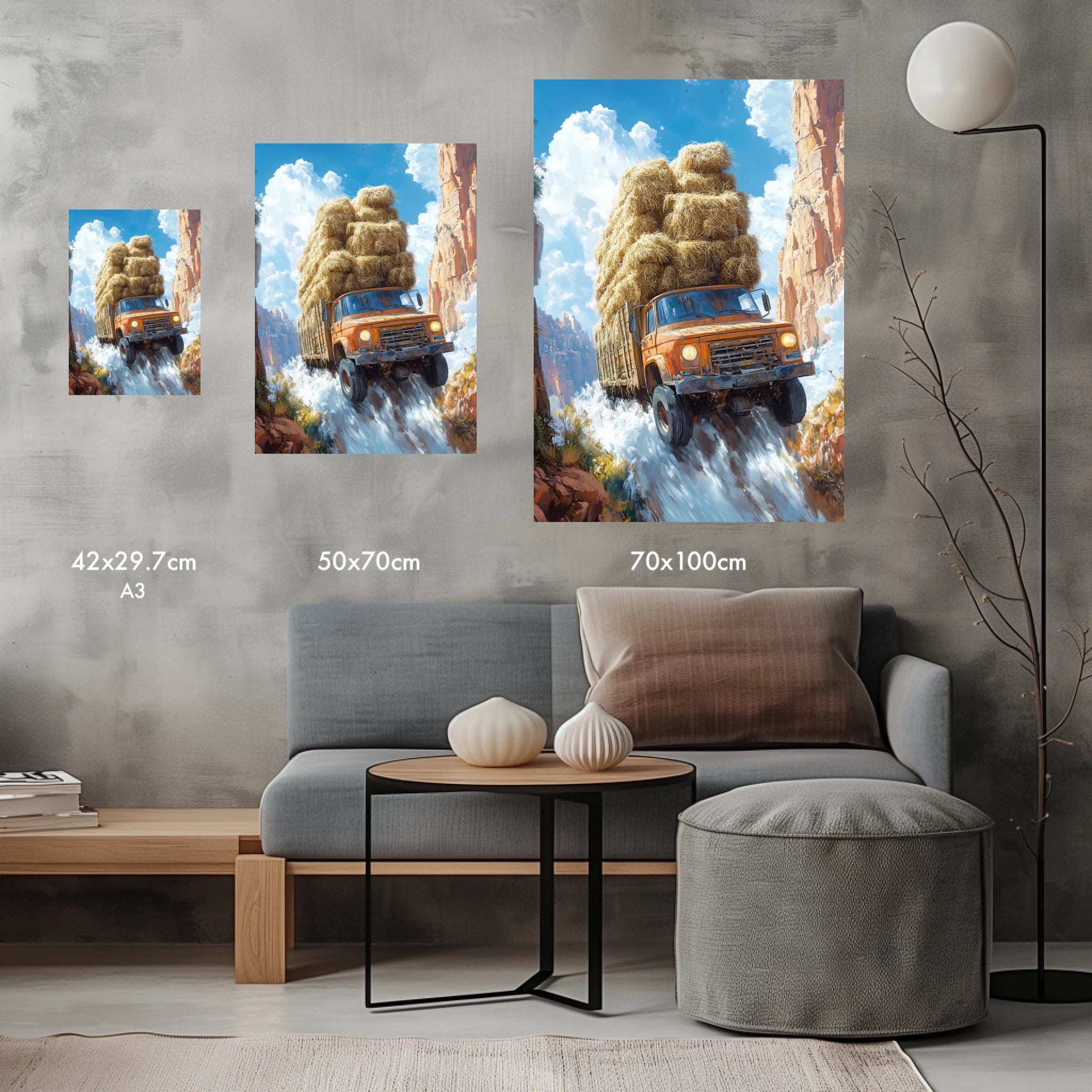 High-resolution visual of the Makayn Mouchkil – No worries, Always wall art, shown either in a stylish interior setting or as a detailed product mockup.