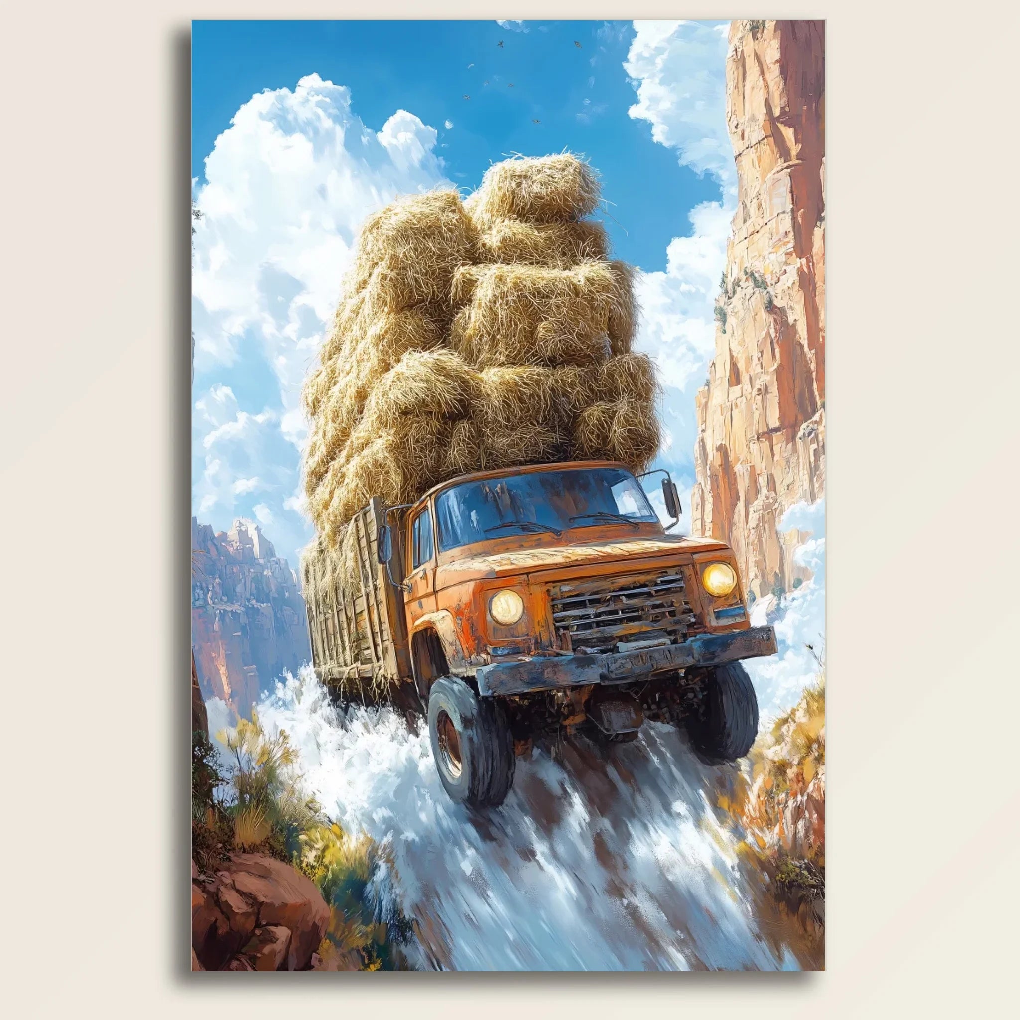 High-resolution visual of the Makayn Mouchkil – No worries, Always wall art, shown either in a stylish interior setting or as a detailed product mockup.