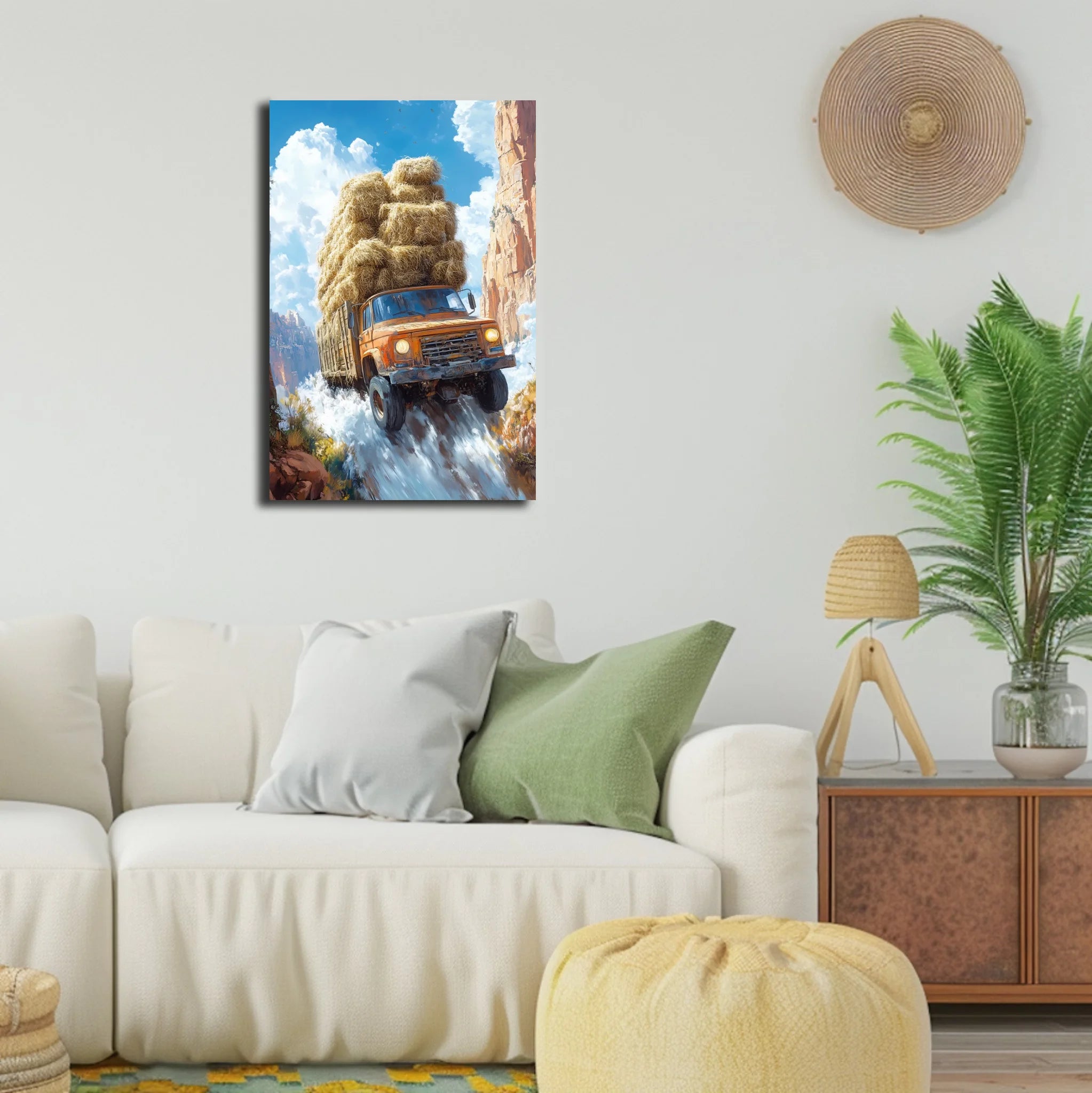 High-resolution visual of the Makayn Mouchkil – No worries, Always wall art, shown either in a stylish interior setting or as a detailed product mockup.